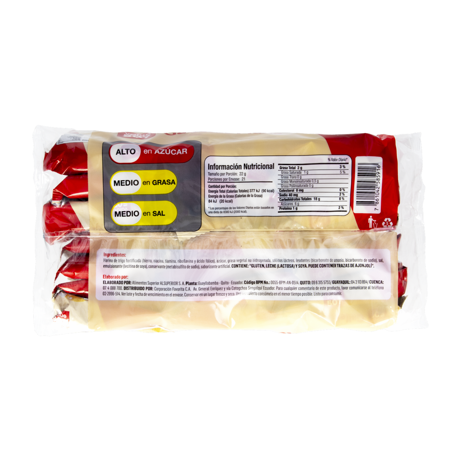Galletas Dulces Sabor A Vainilla VALUE 507 462 G