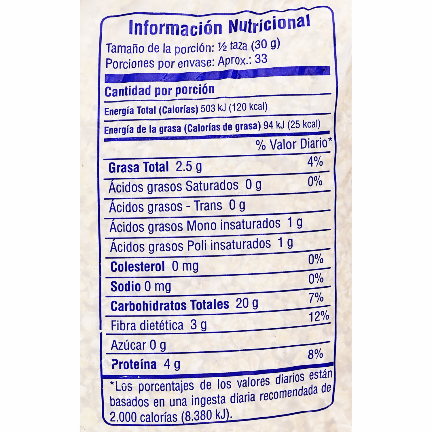 Avena En Hojuelas LA ORIGINAL 1000 G
