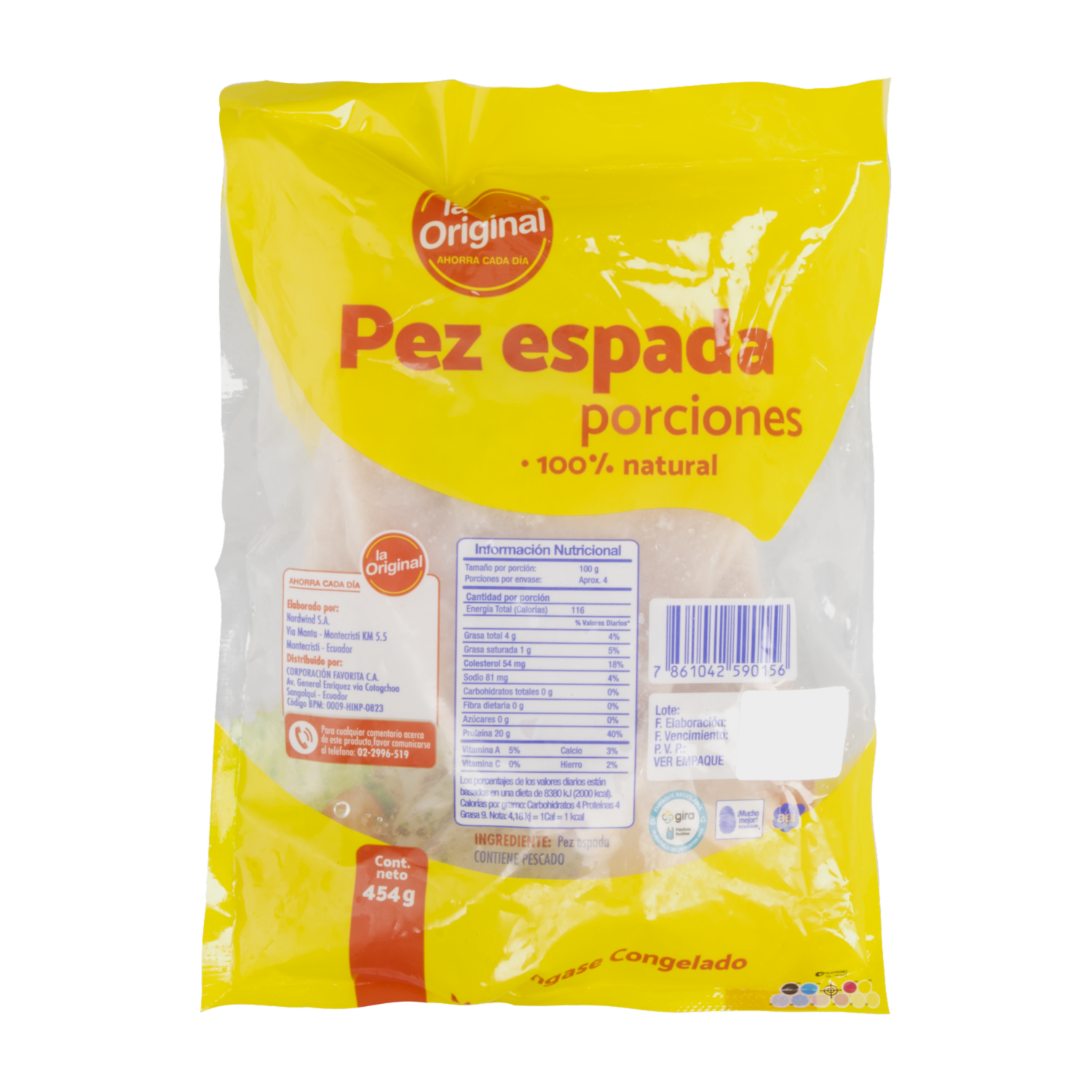 Pez Espada Porciones LA ORIGINAL 454 G