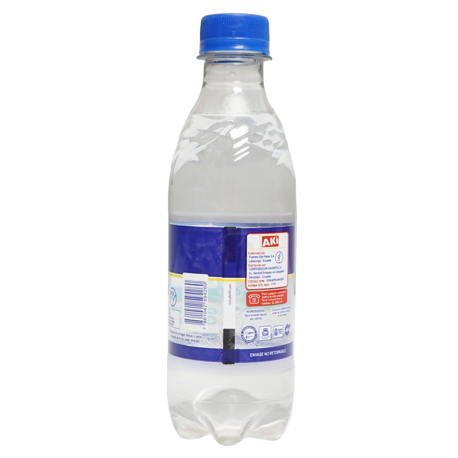 Agua Con Gas Mineral Natural AKÍ 300 Ml