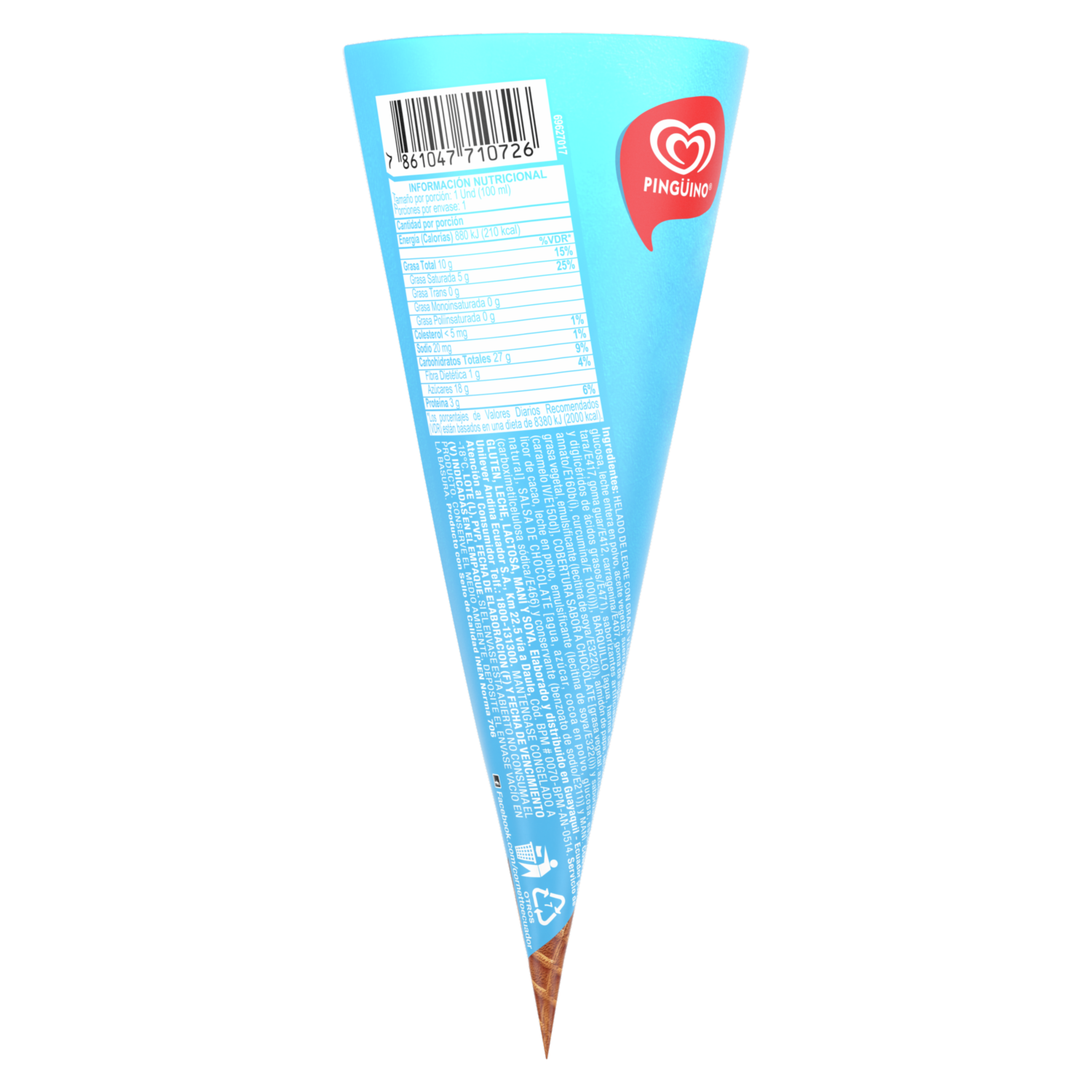 Helado Cornetto Clásico Vainilla PINGÜINO 100 Ml