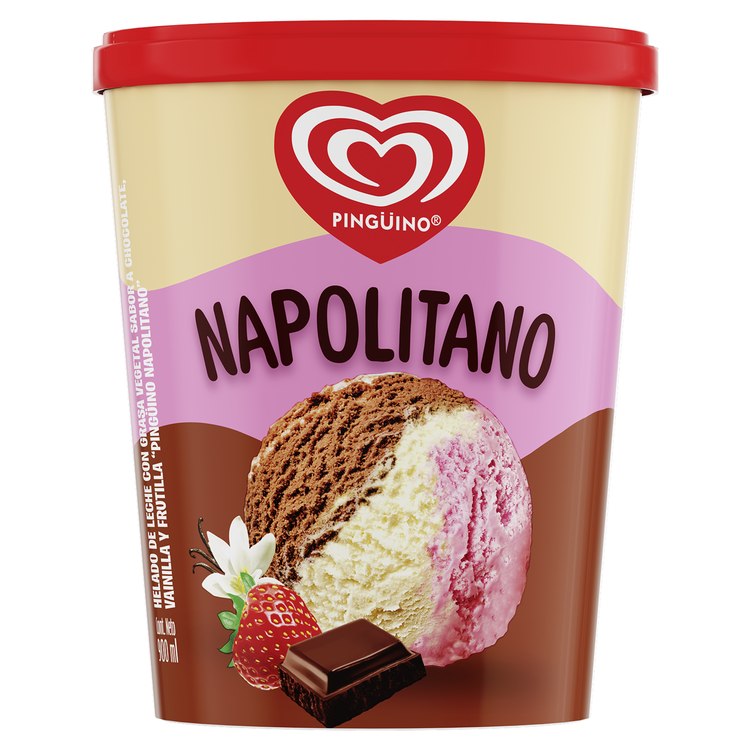 Helado Cremossito Napolitano PINGÜINO 900 Ml