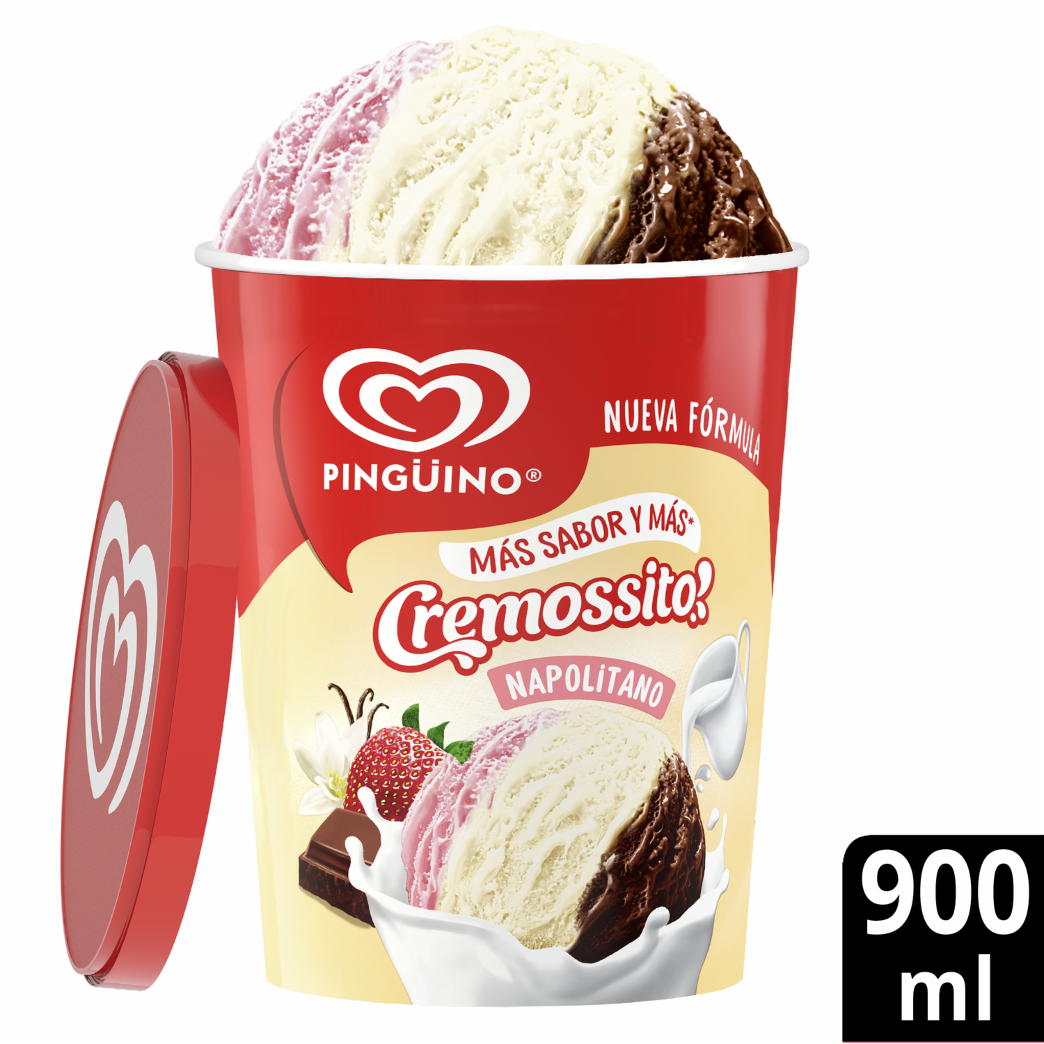 Helado Cremossito Napolitano PINGÜINO 900 Ml