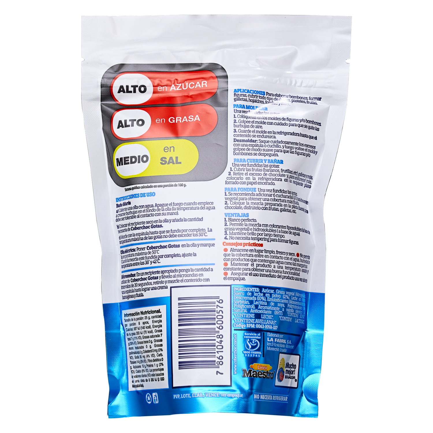 Gotitas De Chocolate Blanco COBERCHOC 200 G