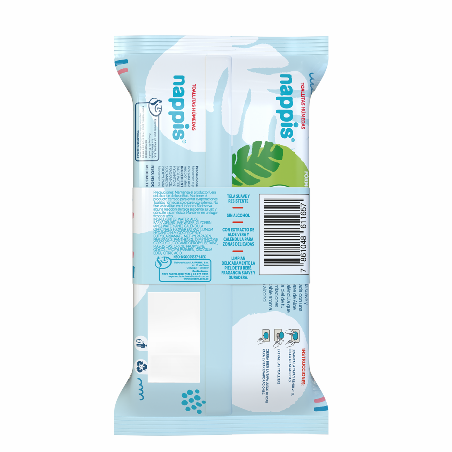 Pañitos Húmedos Hipoalergénicos NAPPIS 3 X 50 Uds