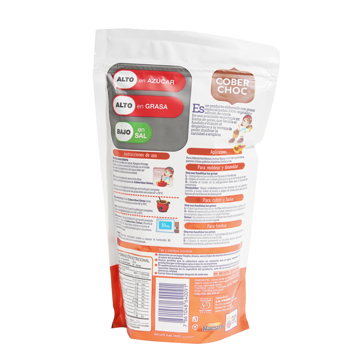 Chocolate Para Cobertura En Gotas COBERCHOC 500 G