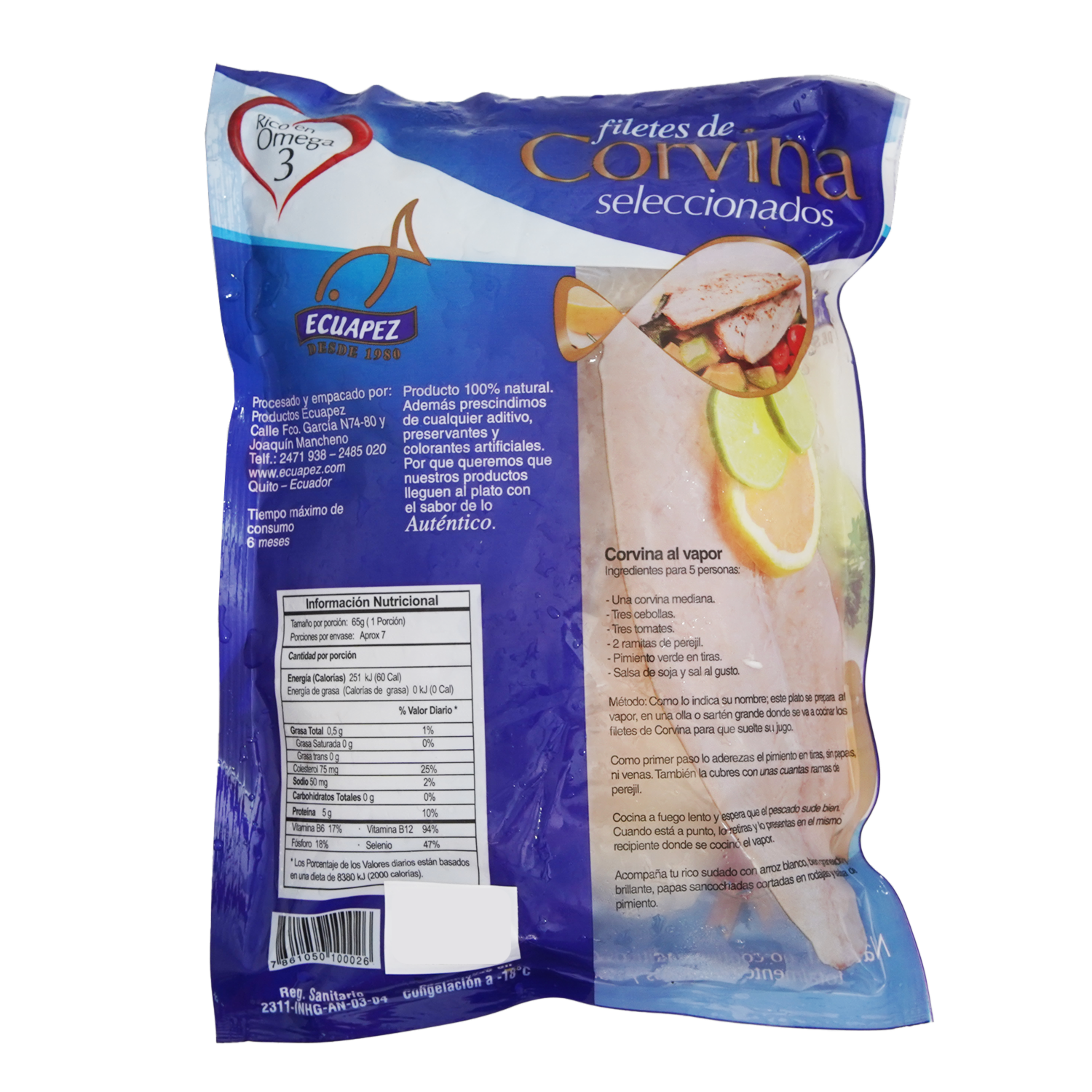 Pescado Corvina Filete ECUAPEZ 454 G