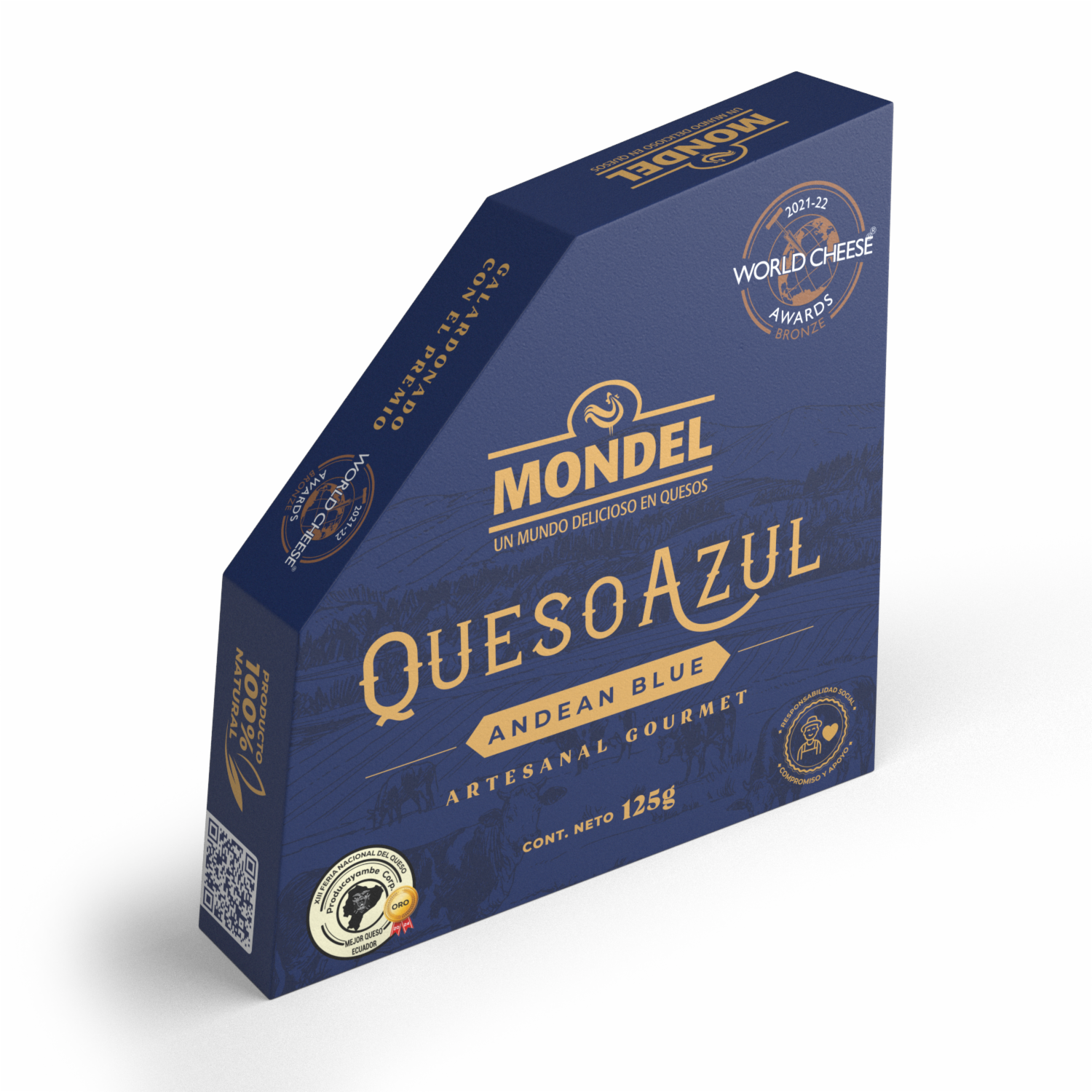 Queso Azul Andean Bleu Artesanal Gourmet MONDEL 125 G