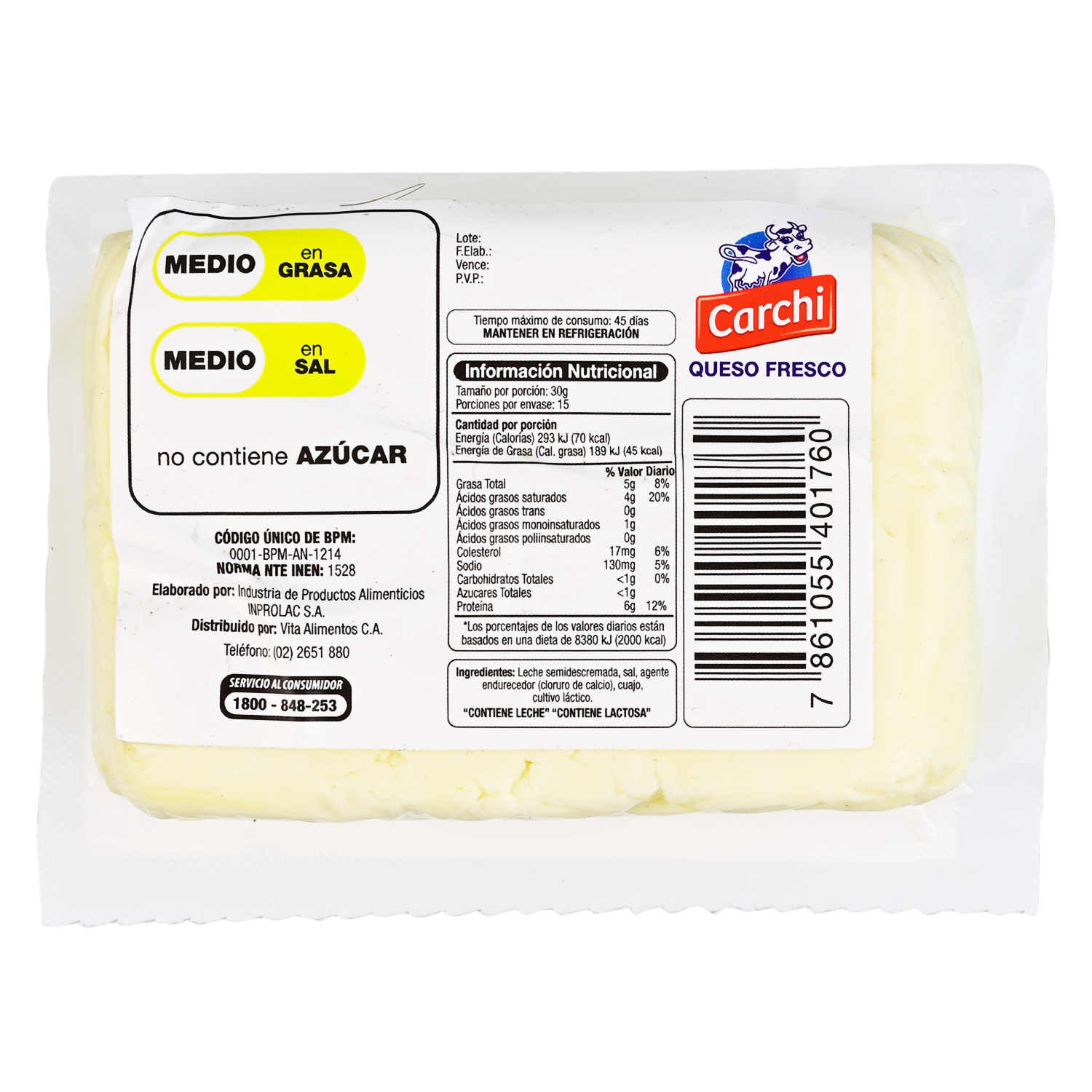 Queso Fresco VITA 450G
