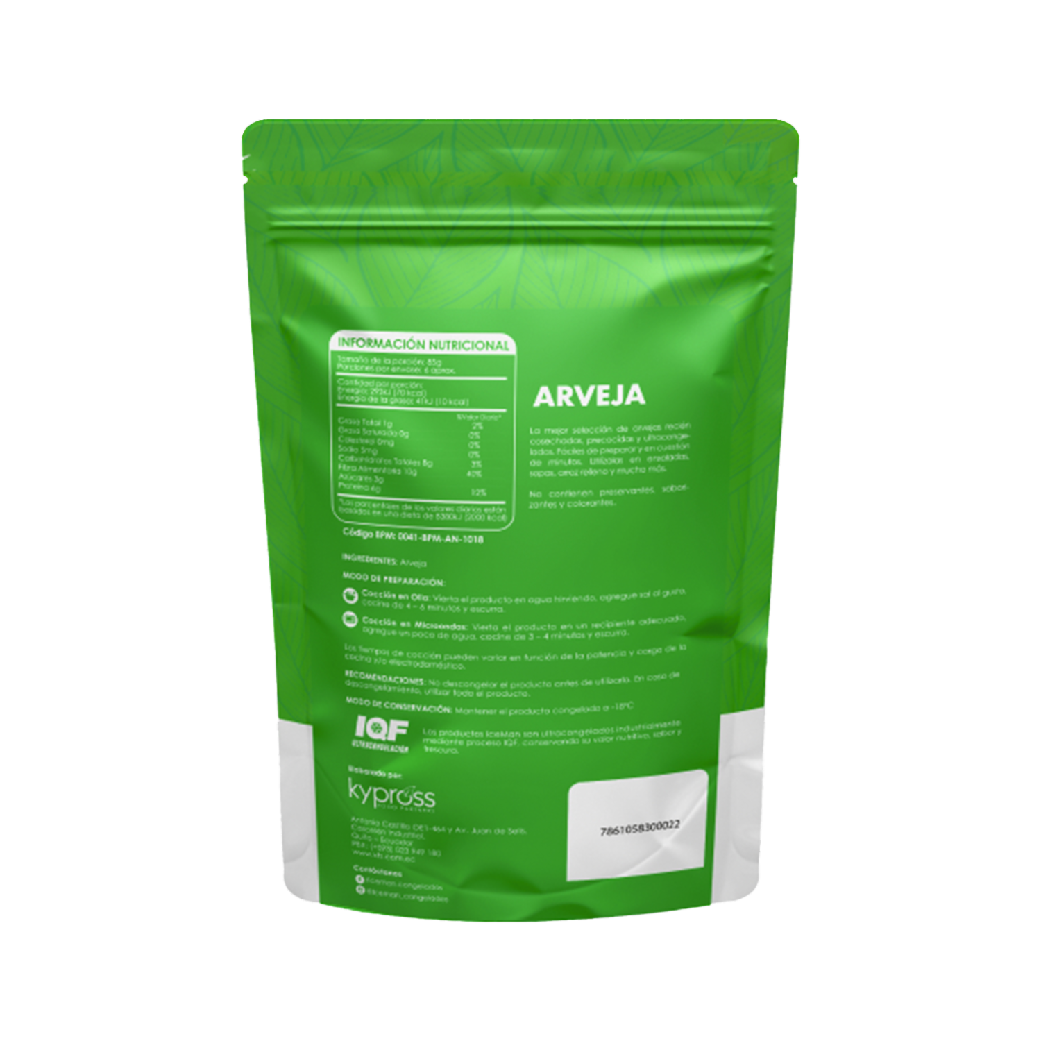 Arvejas Ultracongeladas ICEMAN 500 G