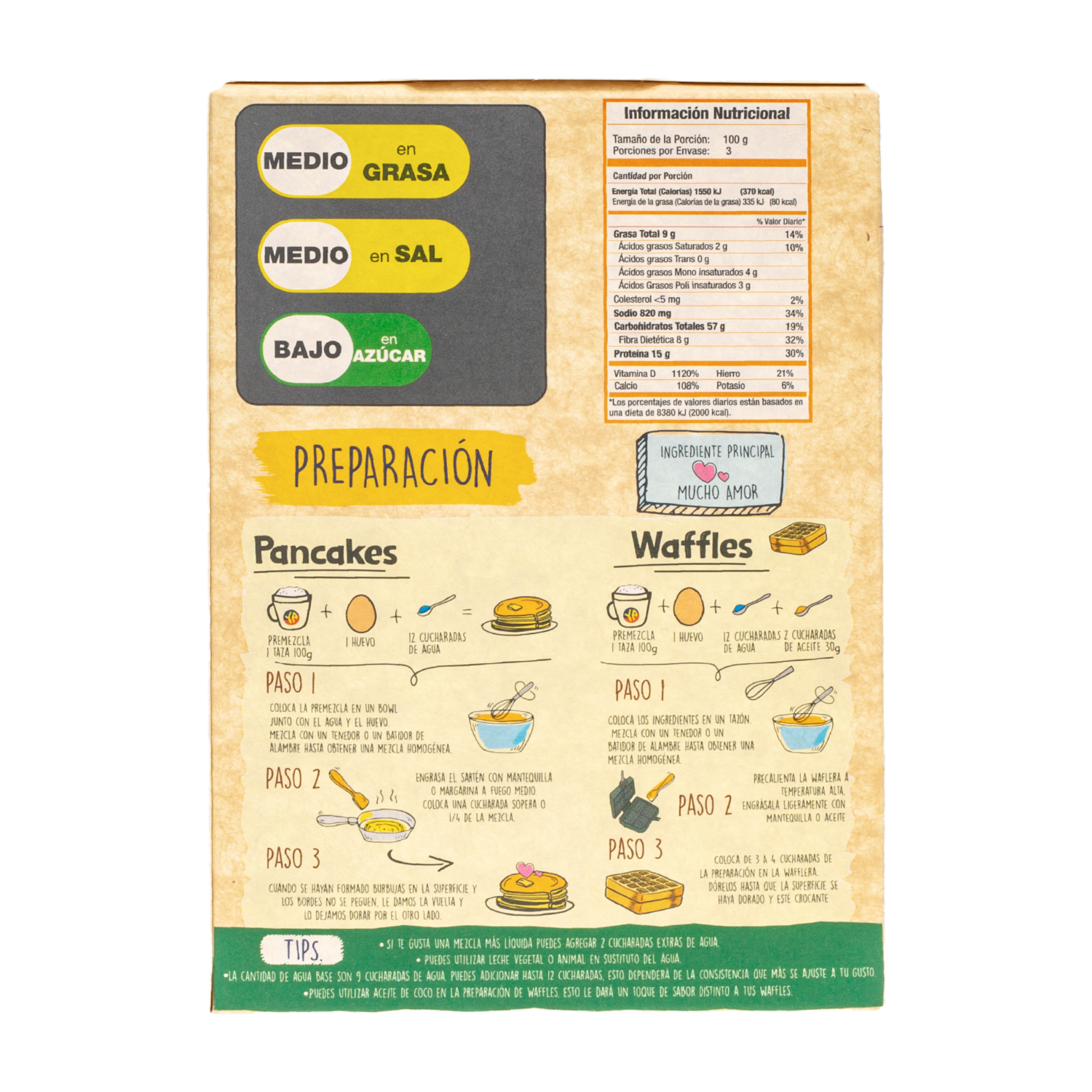 Premezcla Para Pancake Avena YA 300 G