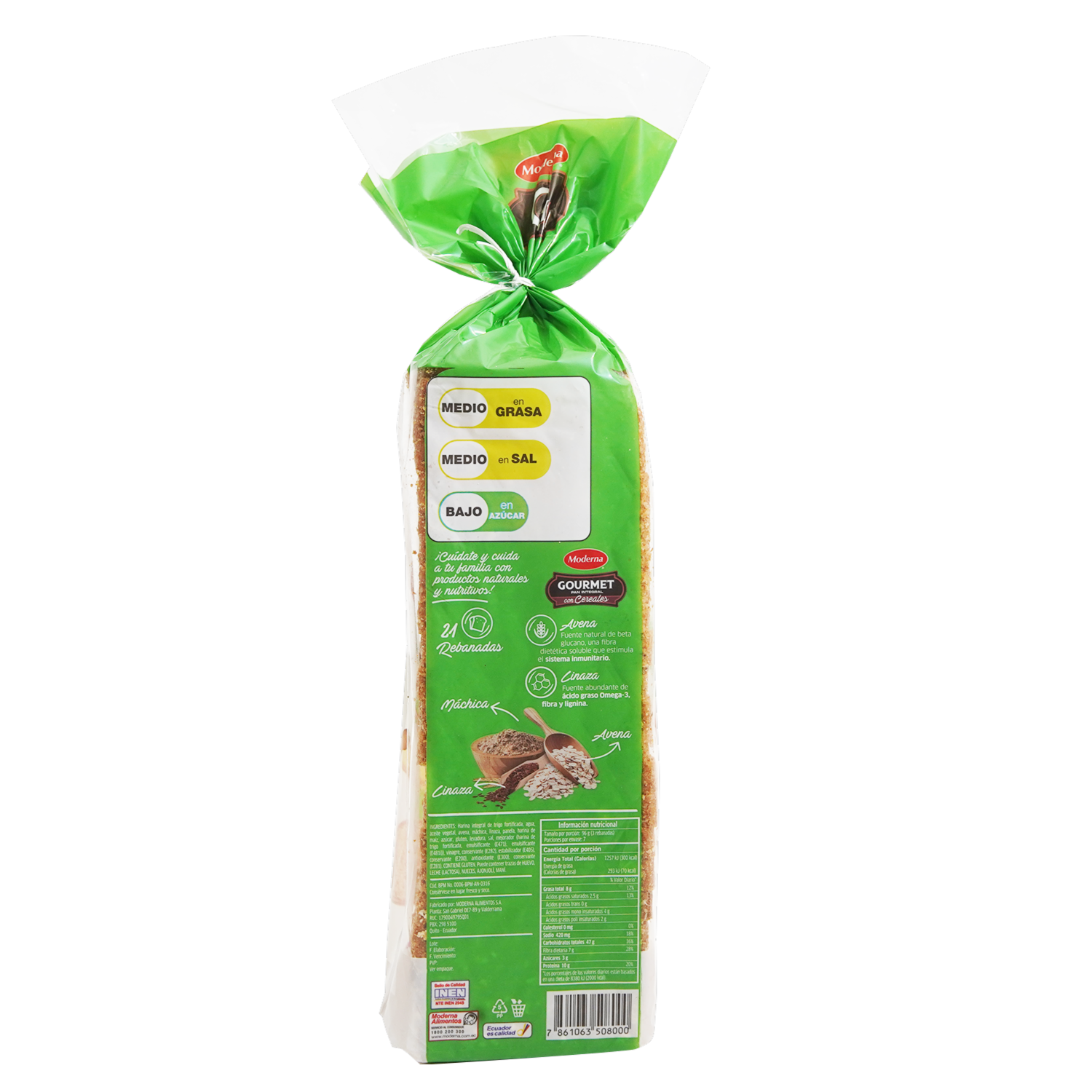Pan Gourmet Cinco Cereales MODERNA Funda