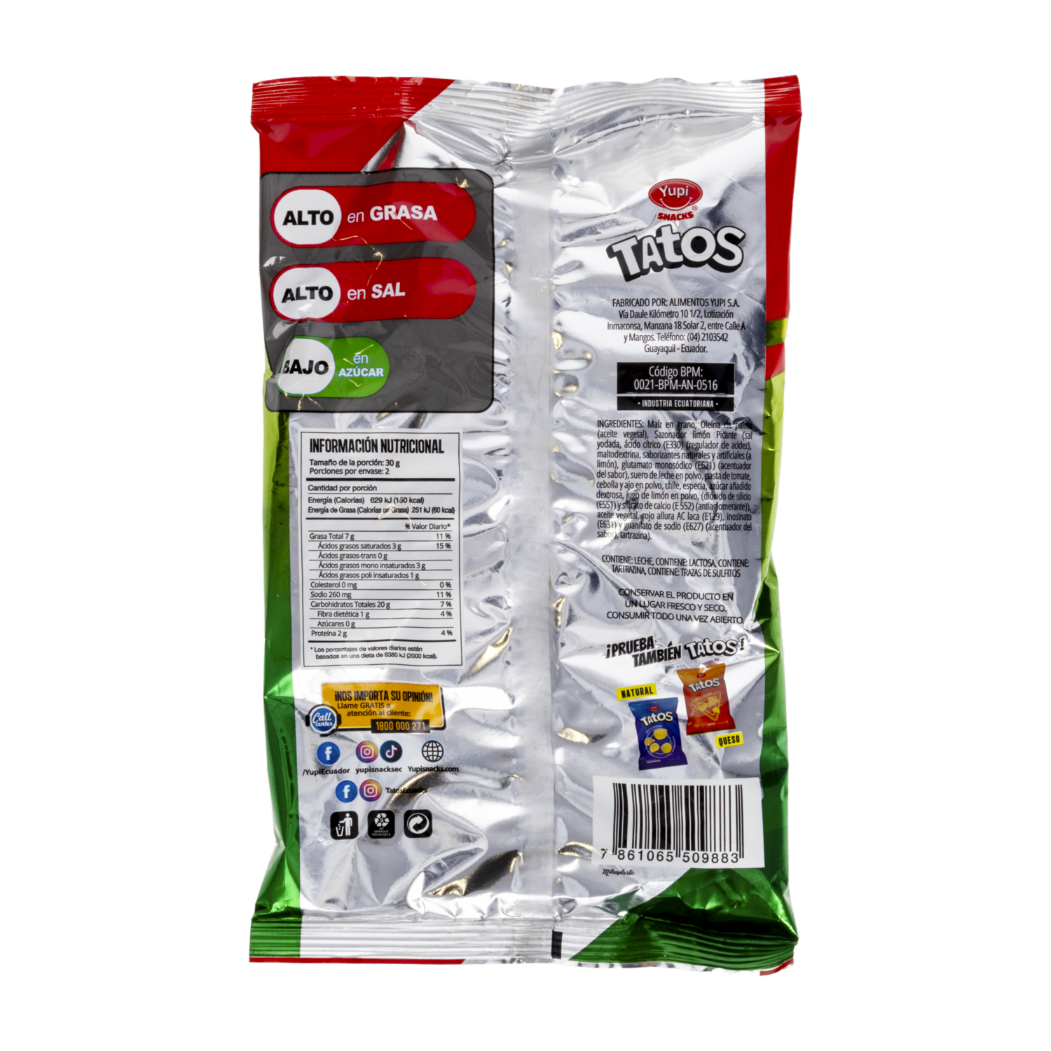 Tatos Limón Picante TATOS 60 G