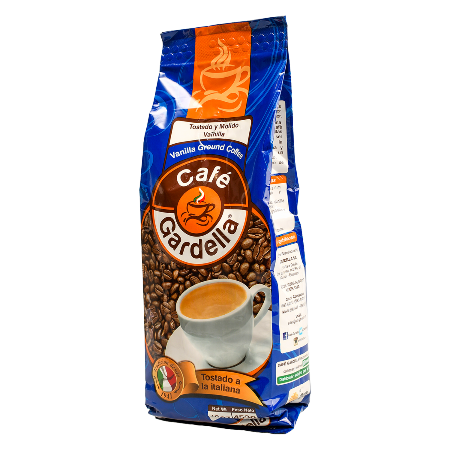 Café Tostado Y Molido Con Vainilla GARDELLA 453 G