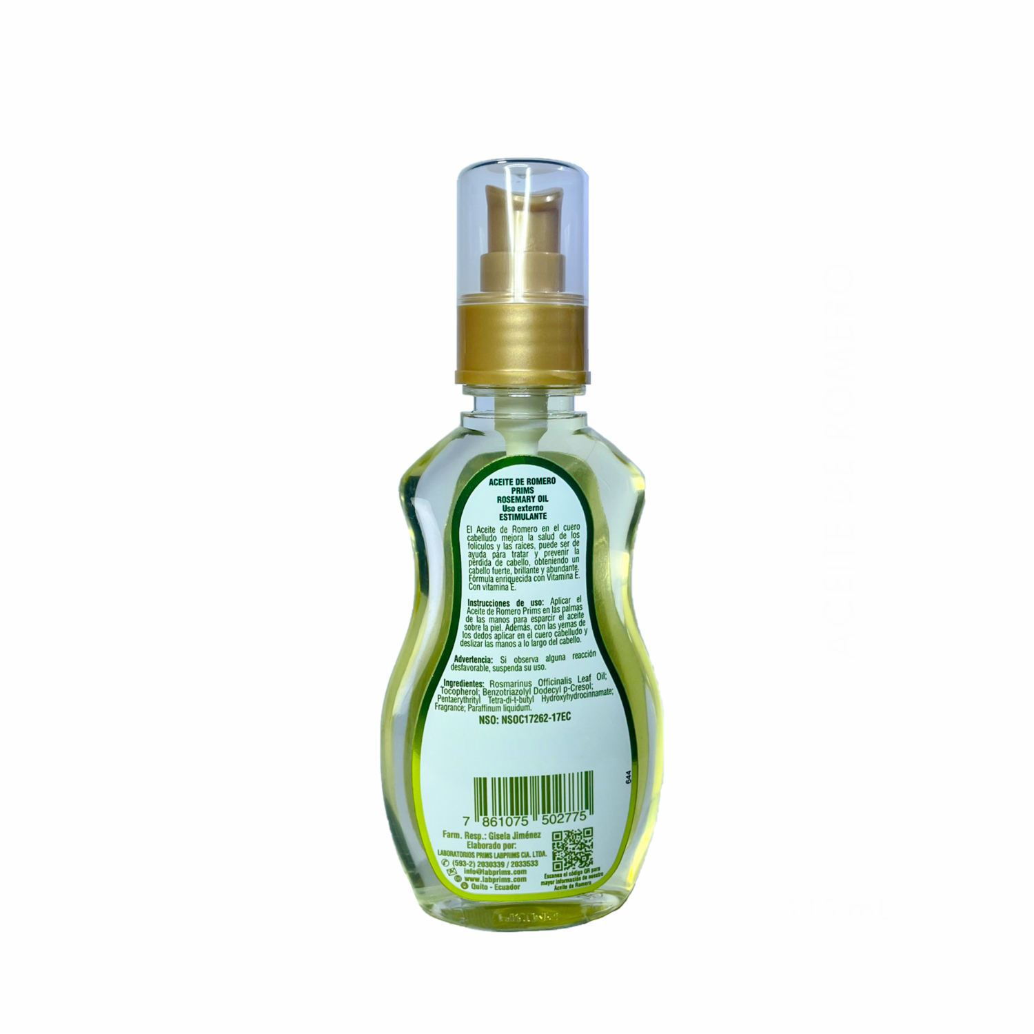 Aceite Cosmético Con Extracto De Romero PRIMS 115 Ml