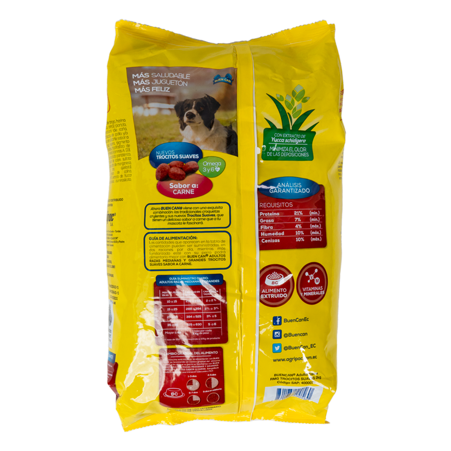 Alimento Para Perros Adultos Razas Medianas Y Grandes Sabor A Carne BUEN CAN 2 Kg