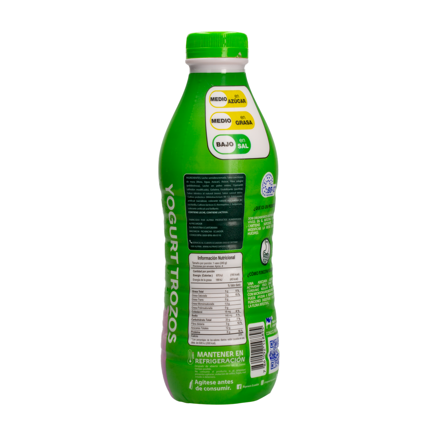 Yogurt Trozos Mora REGENERIS 1000 G
