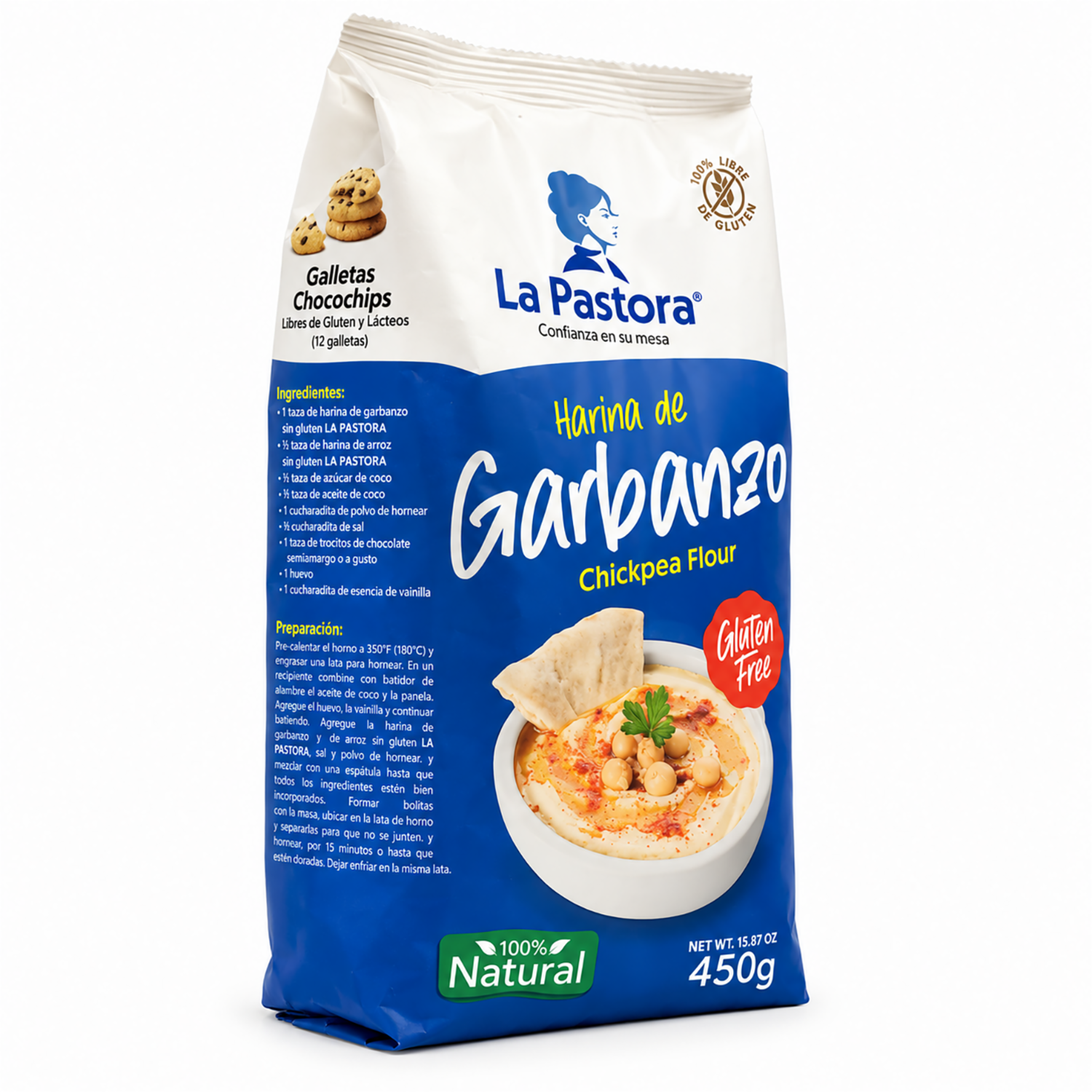 Harina De Garbanzo Sin Gluten LA PASTORA 450 G