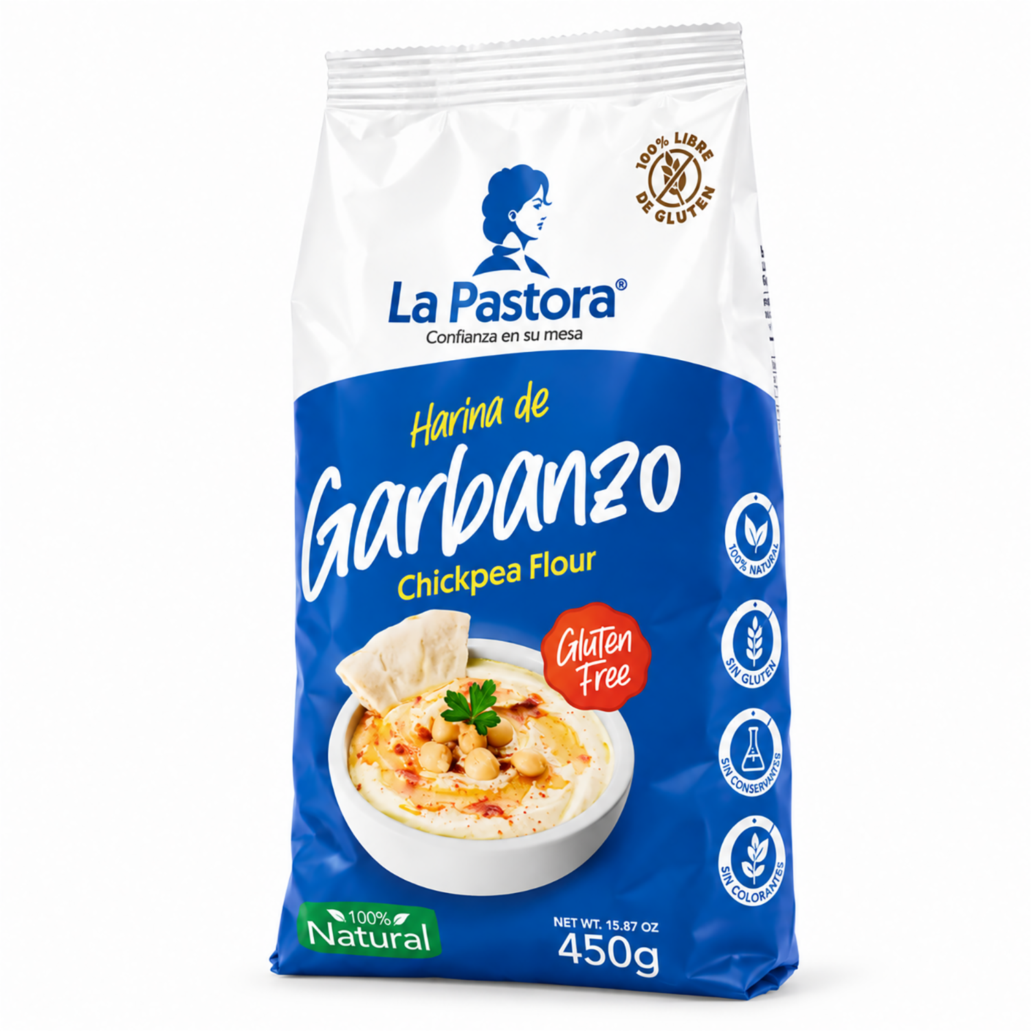Harina De Garbanzo Sin Gluten LA PASTORA 450 G
