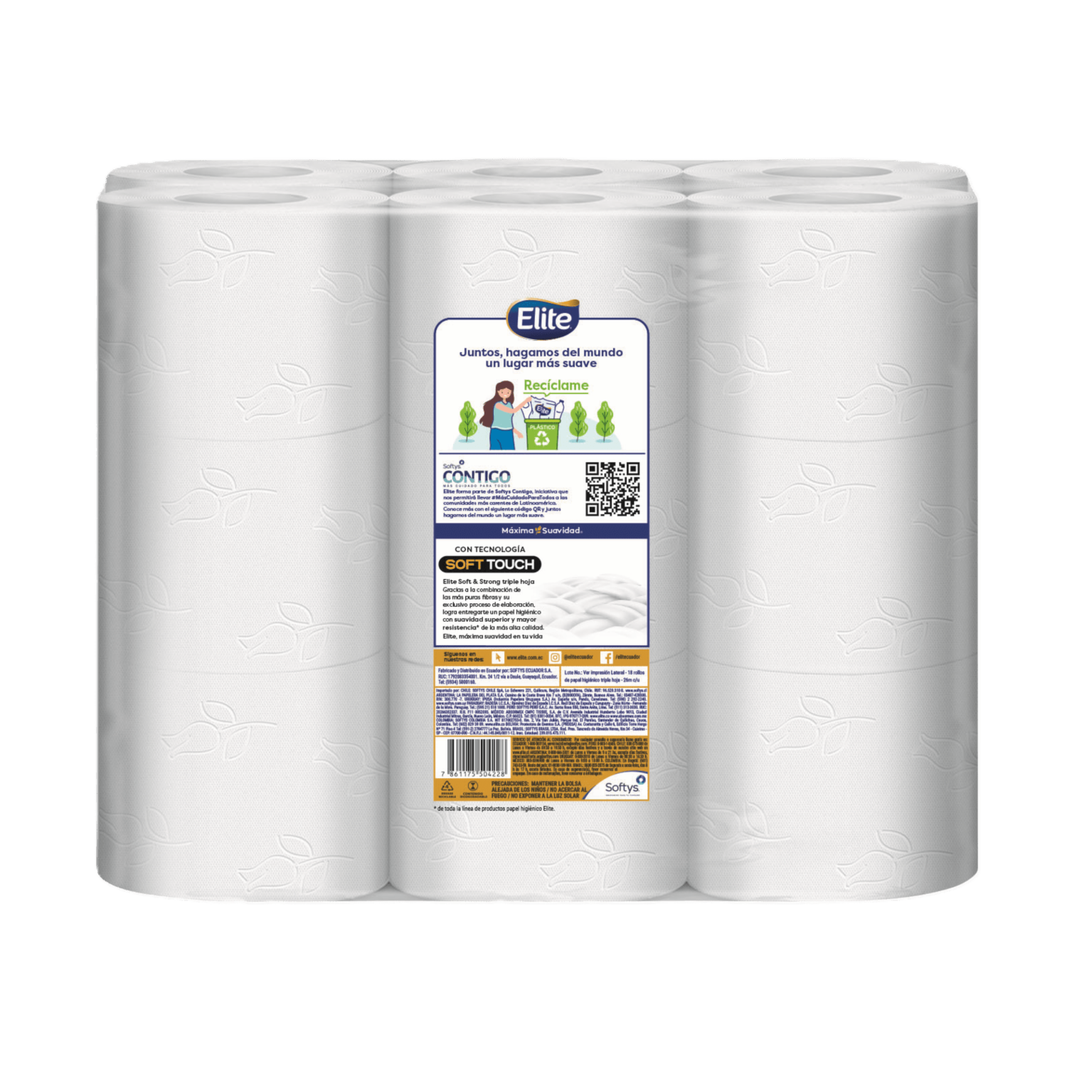 Papel Higiénico Soft & Strong Triple Hoja ELITE 18 Rollos
