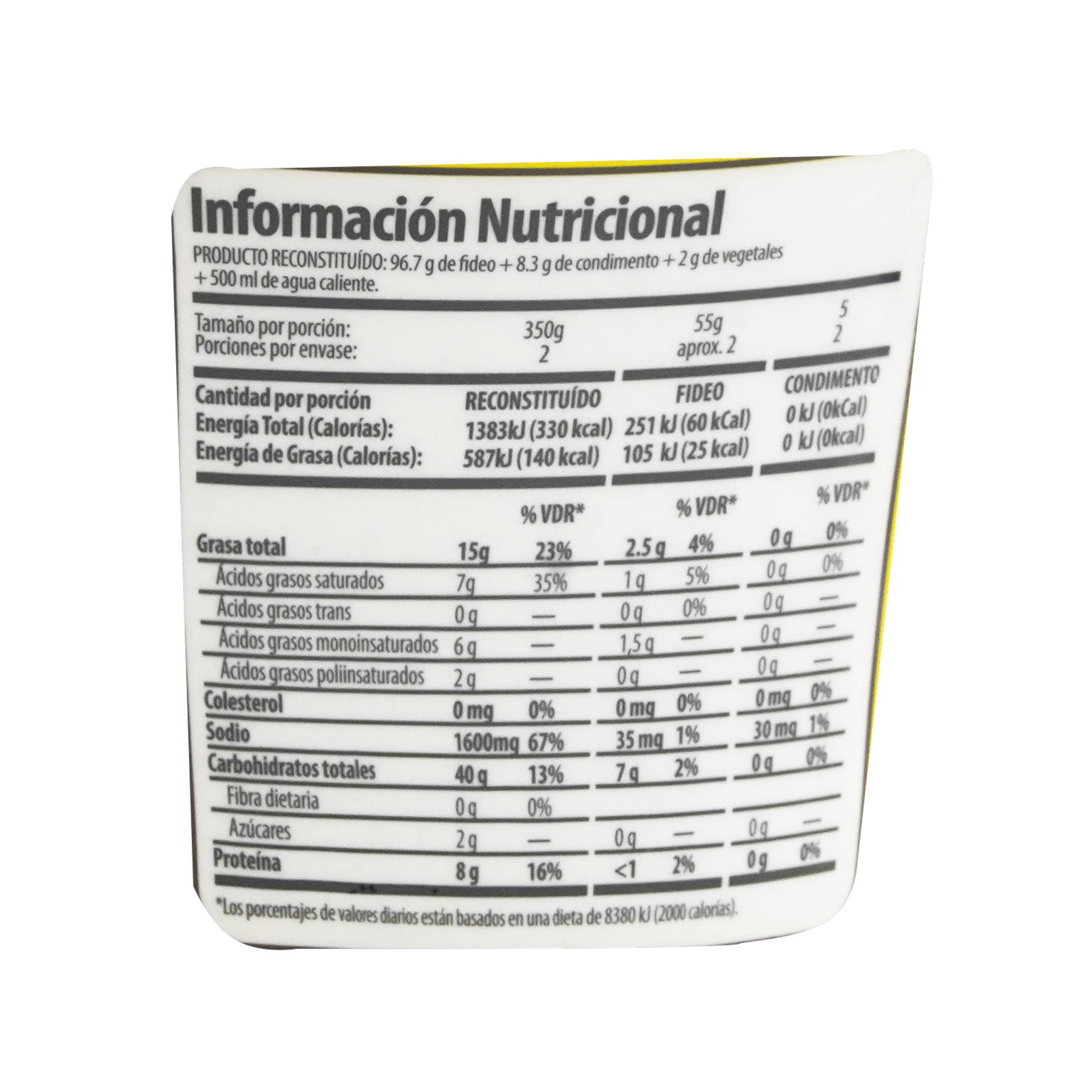 Mega Fideo Pollo Instantáneo LONCHYS 107 G