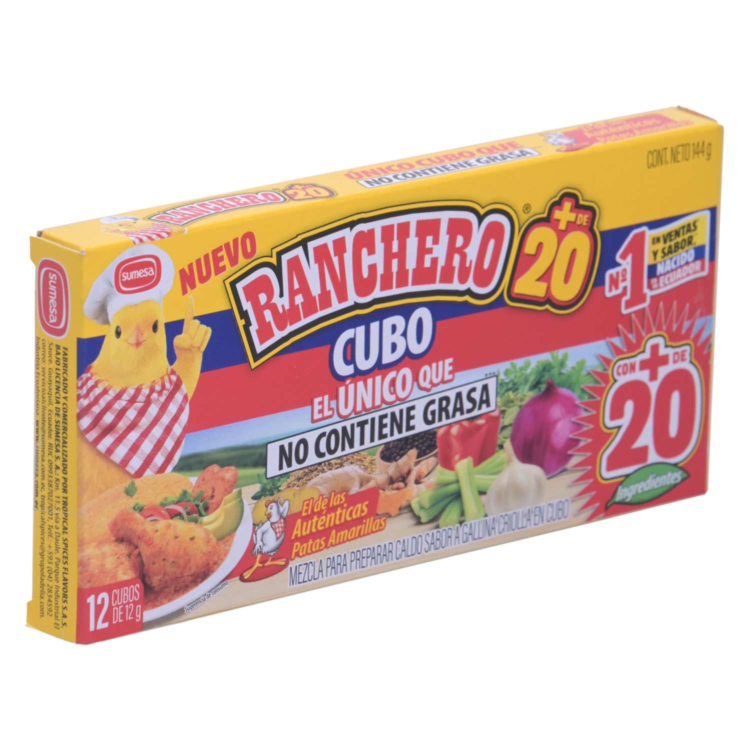 Caldo De Gallina Cubo RANCHERO 12X12 G