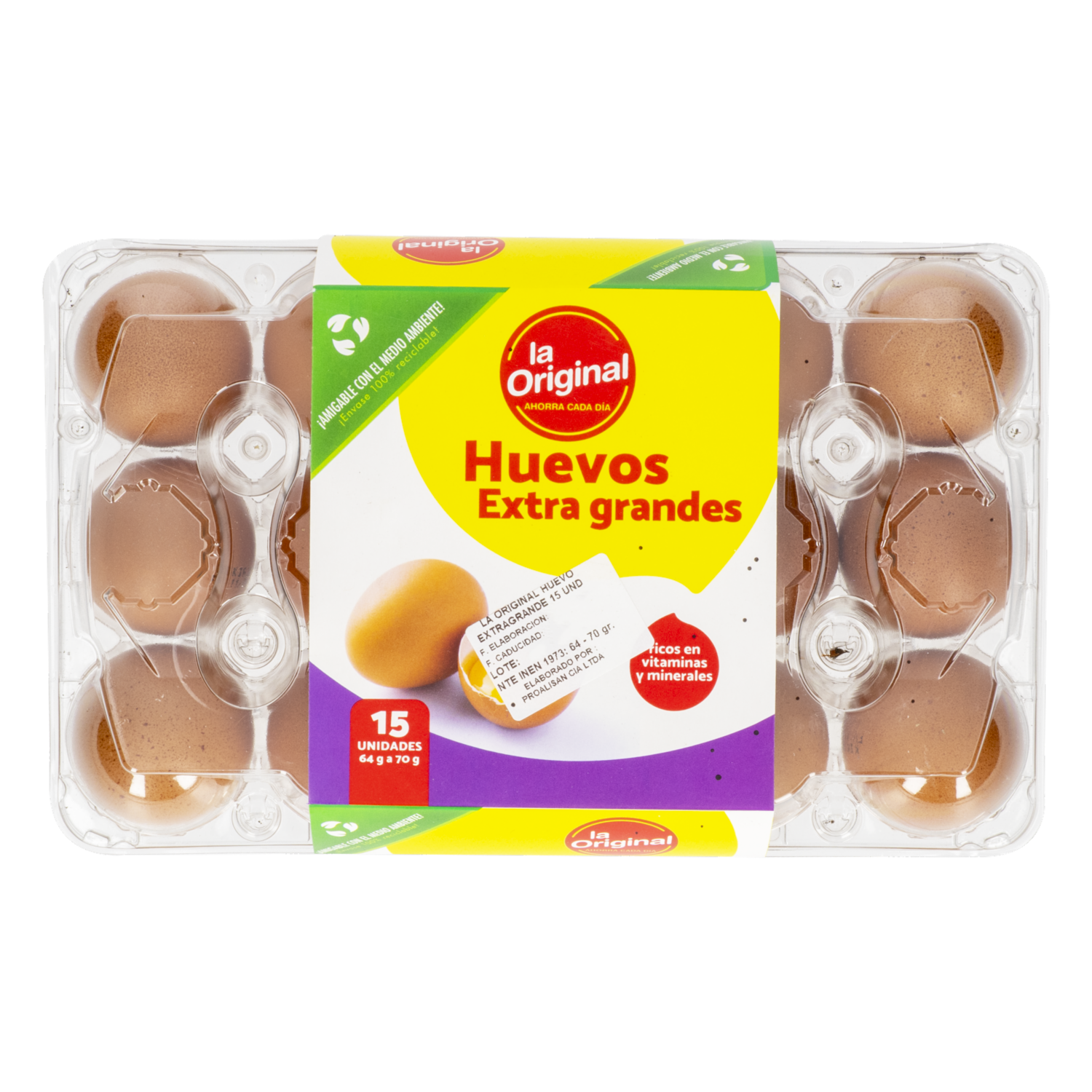 Huevos Extra Grandes LA ORIGINAL X 15 Uds