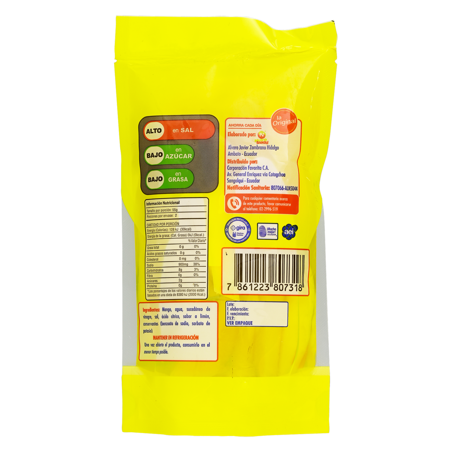 Mango Encurtido LA ORIGINAL 225 G