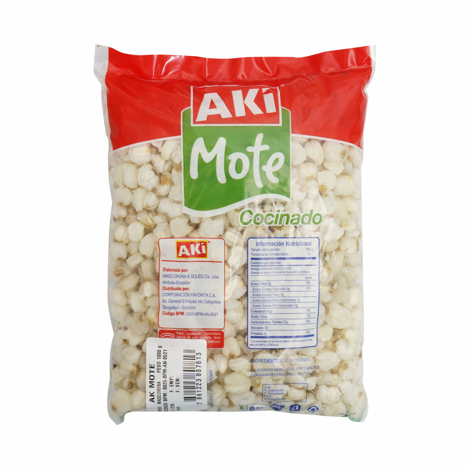 Mote Cocinado AKÍ 1 Kg