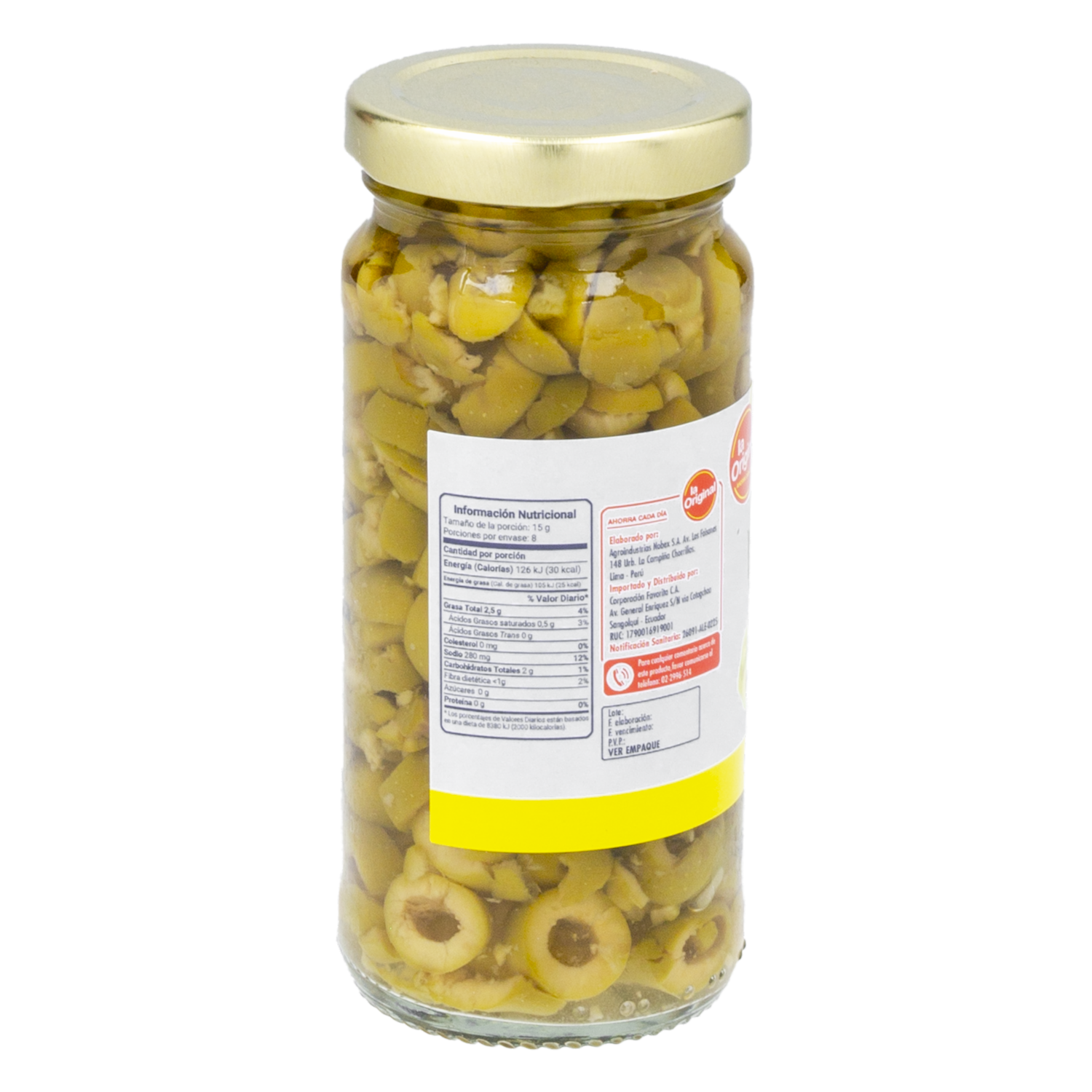 Aceitunas Verdes En Rodajas LA ORIGINAL 220 G