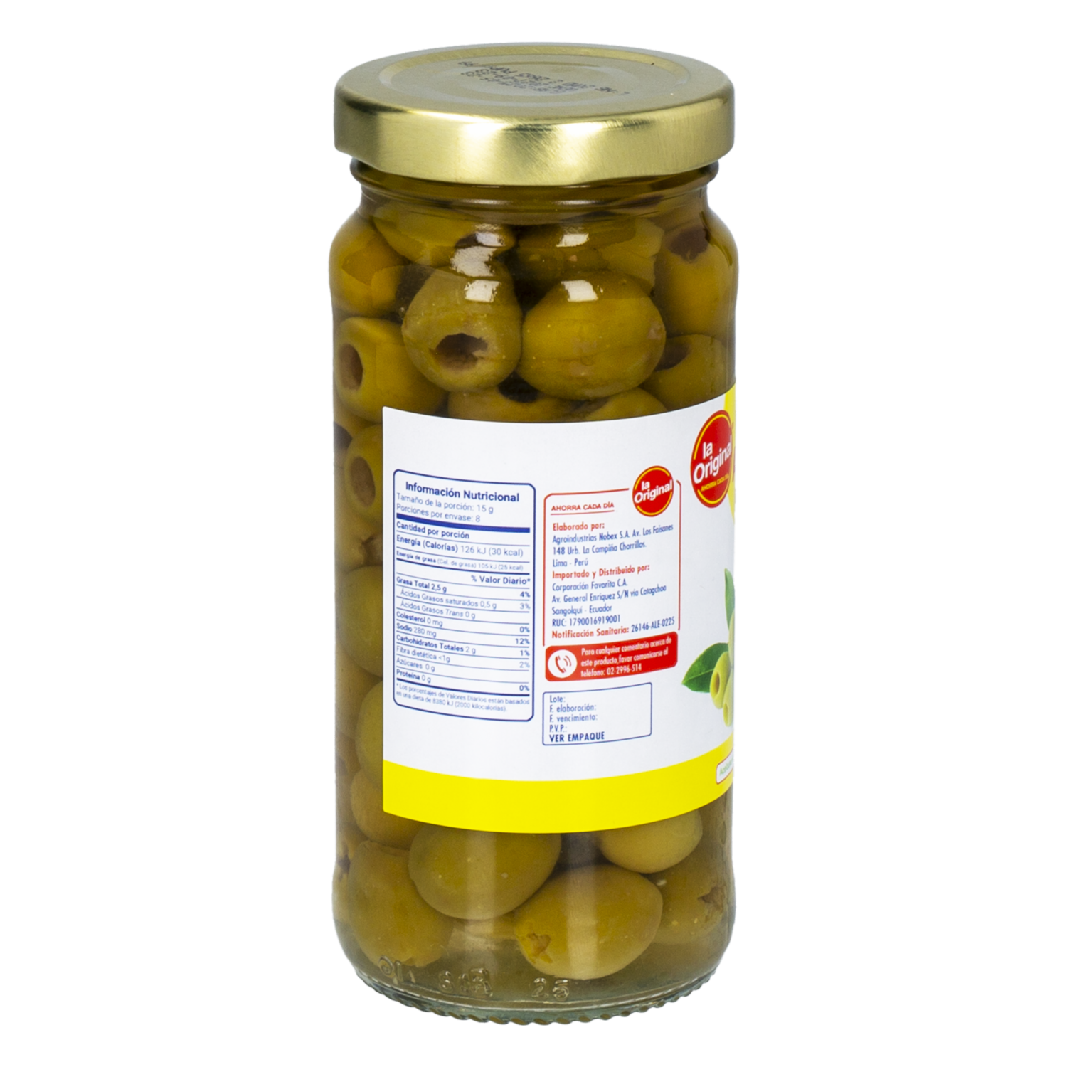 Aceitunas Verdes Deshuesadas LA ORIGINAL 220 G
