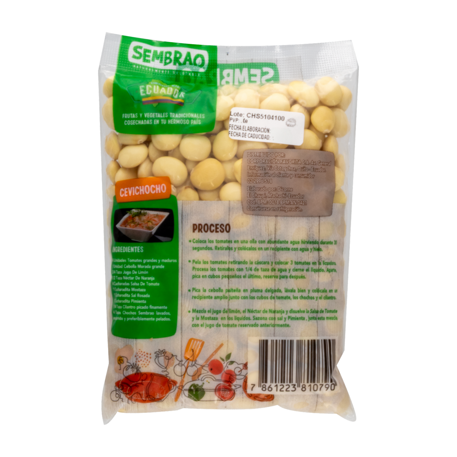 Chocho Sin Sal SEMBRAO 250 G