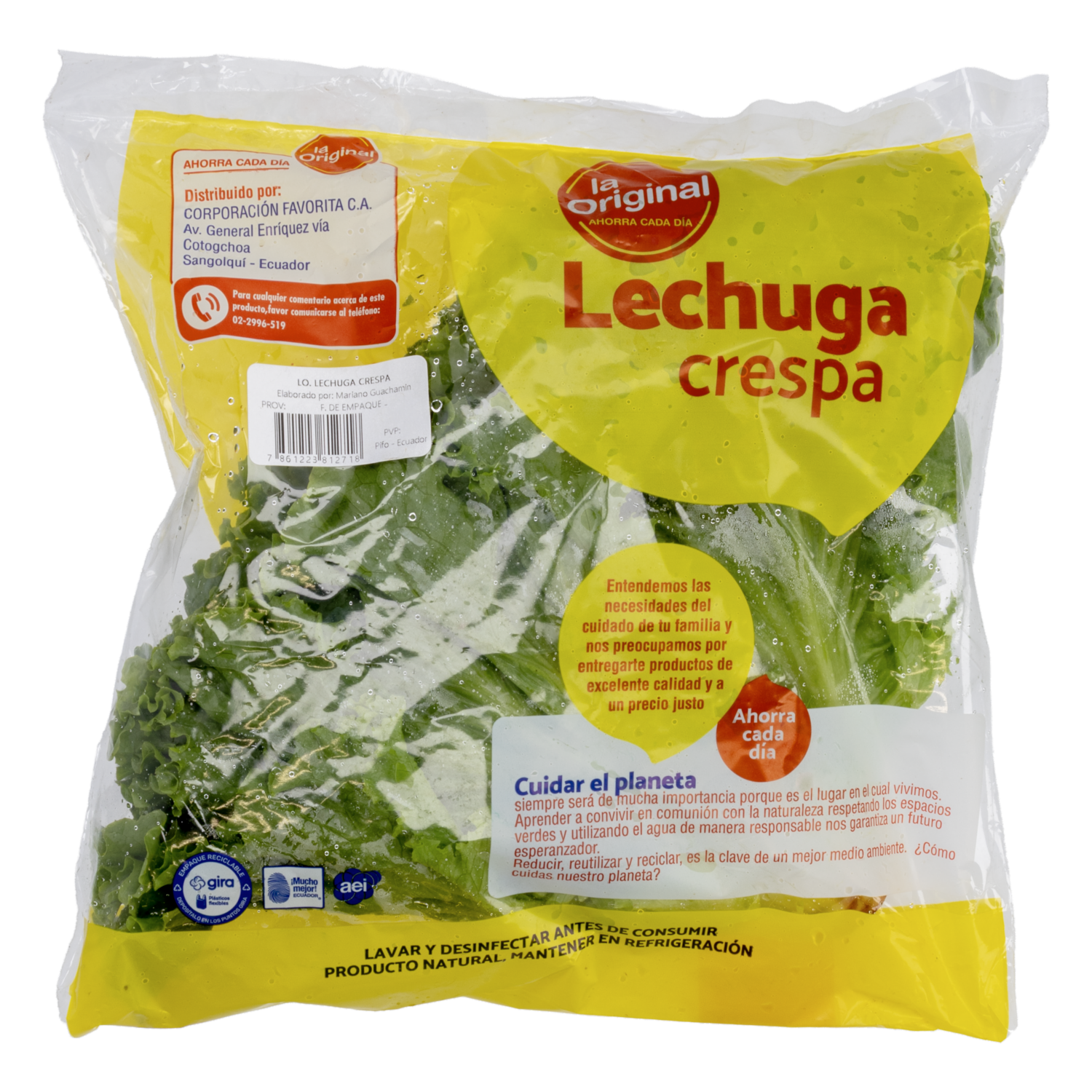 Lechuga Crespa LA ORIGINAL 180 G