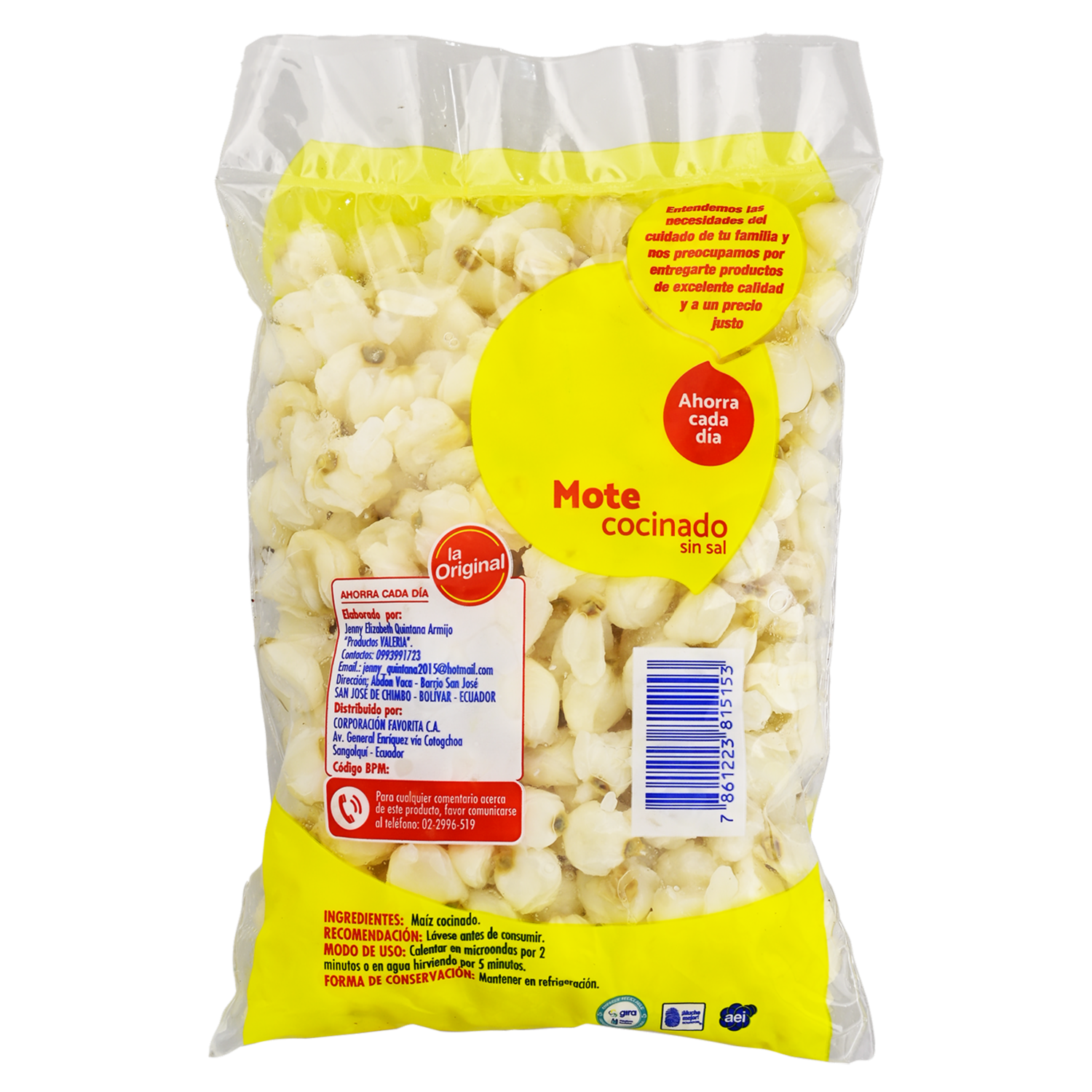 Mote Sin Sal LA ORIGINAL 500 G