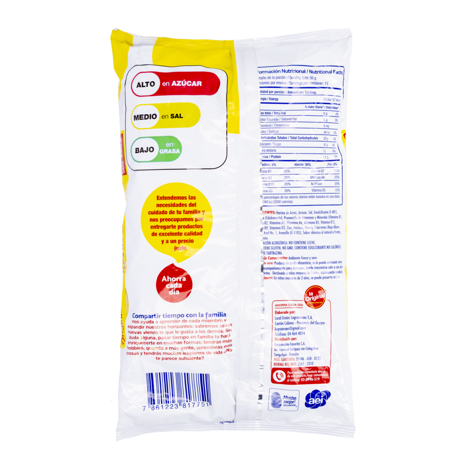 Cereal Aritos Frutales LA ORIGINAL 350 G