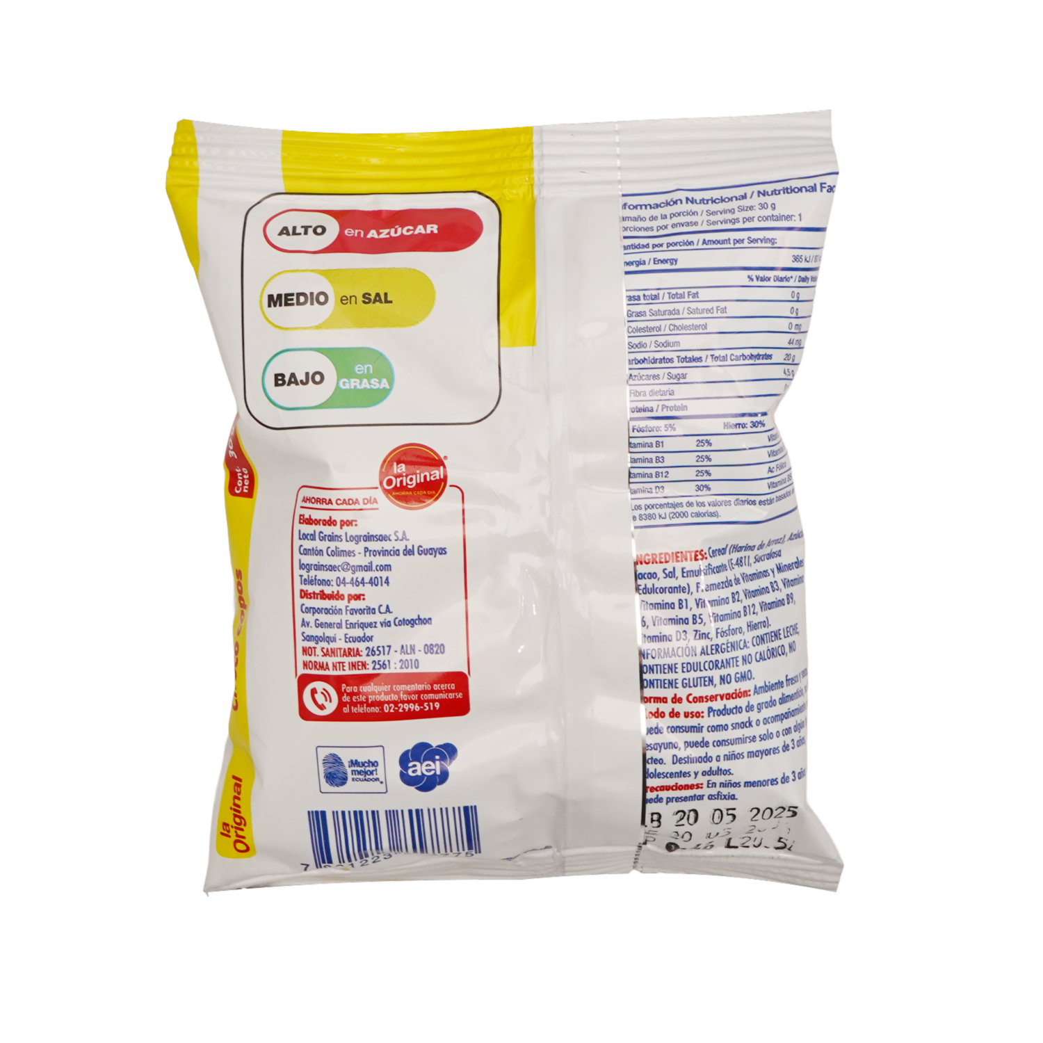 Cereal De Chocolate Choco Copos LA ORIGINAL 30 G