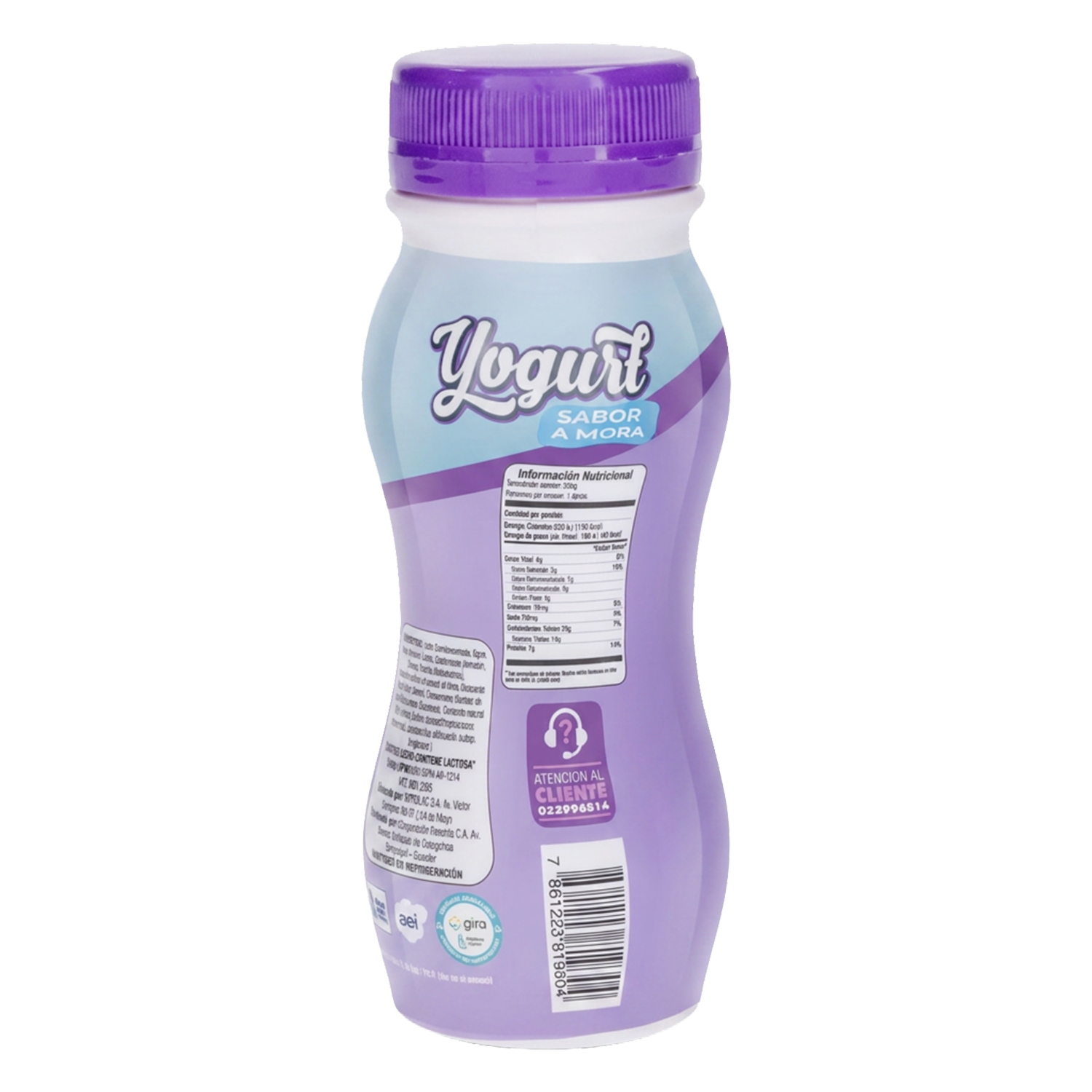 Yogurt Sabor Mora Botella EL ARTESANAL 200 G