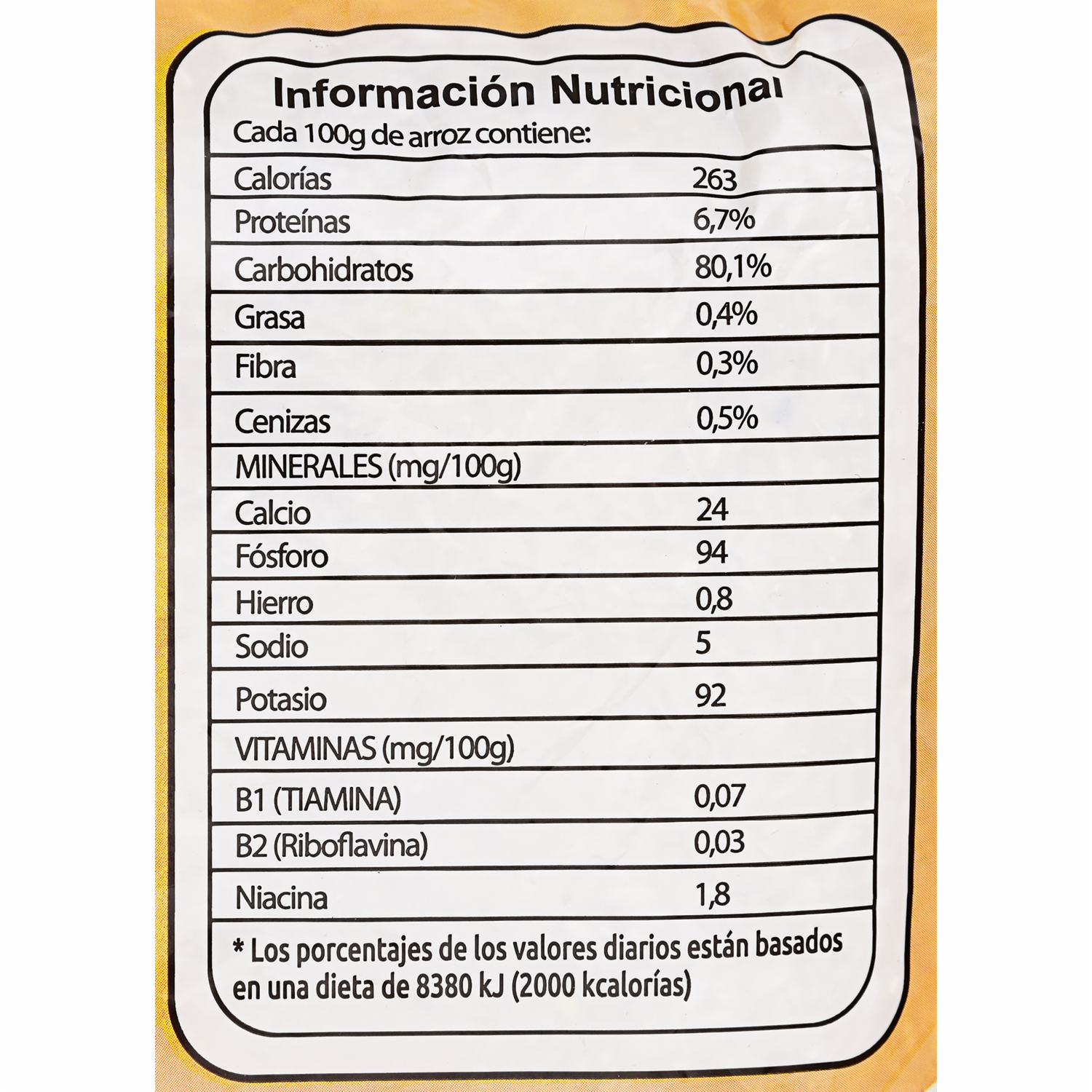 Arroz Blanco Pilado Natural EL ARTESANAL 5 Kg