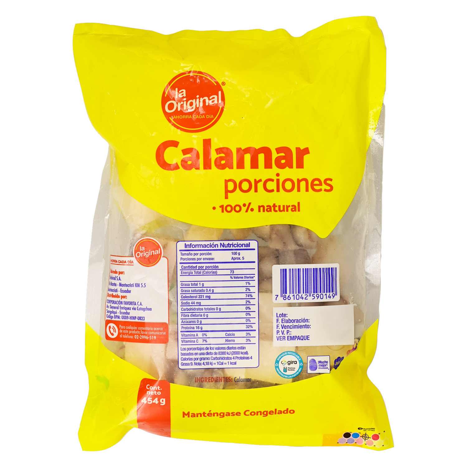 Calamar En Porciones LA ORIGINAL 454 G