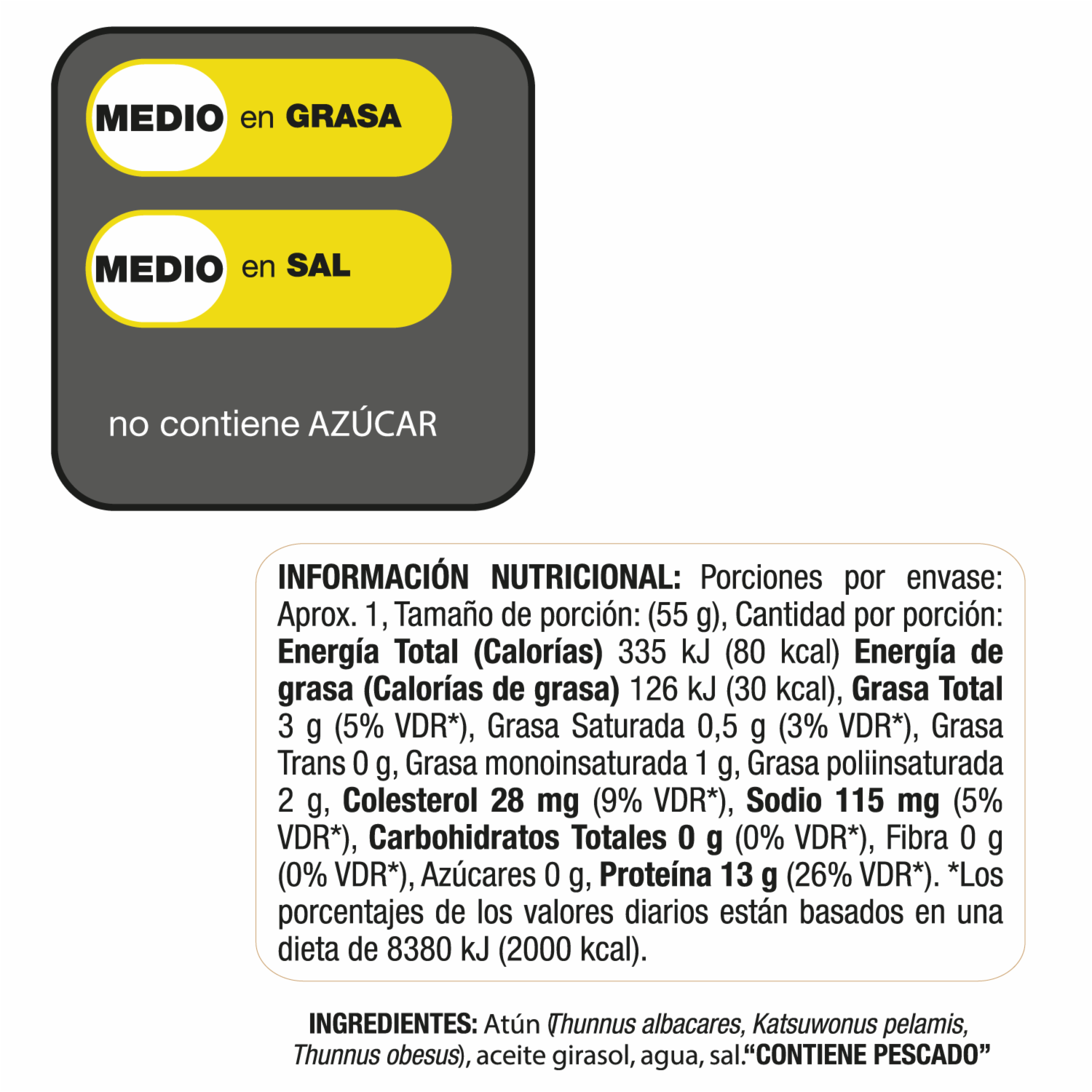 Atún Lomitos En Aceite De Girasol EL ARTESANAL 3 X 80 G