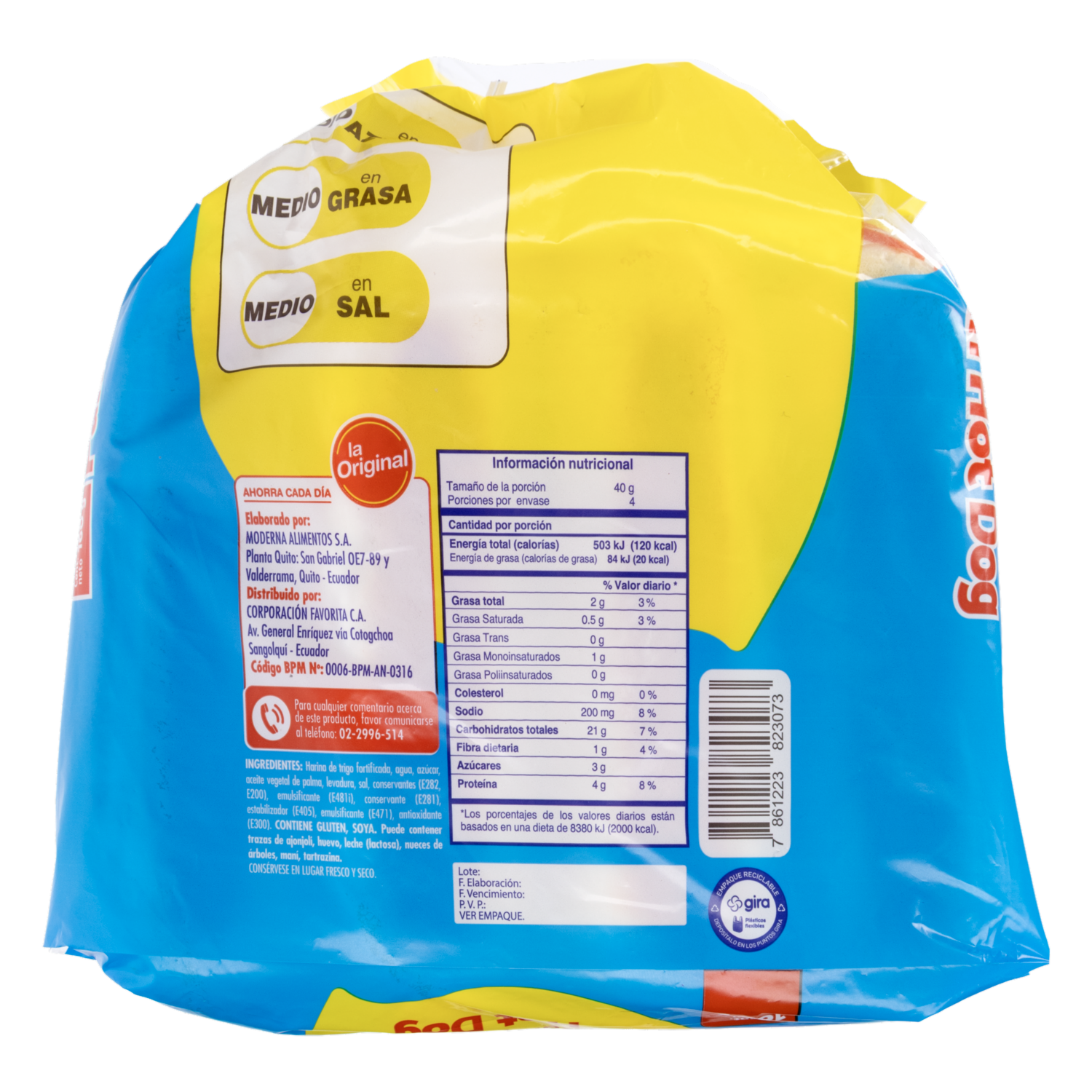 Pan Para Hot Dog LA ORIGINAL 160 G