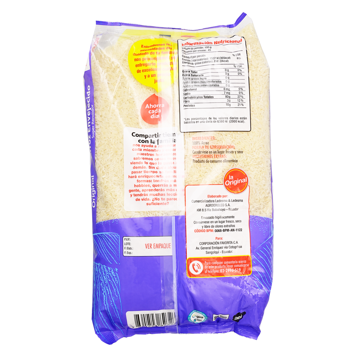 Arroz Blanco Envejecido LA ORIGINAL 10 Libras