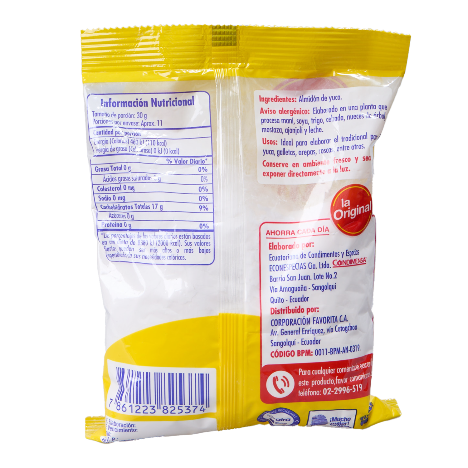 Almidón De Yuca LA ORIGINAL 320  G
