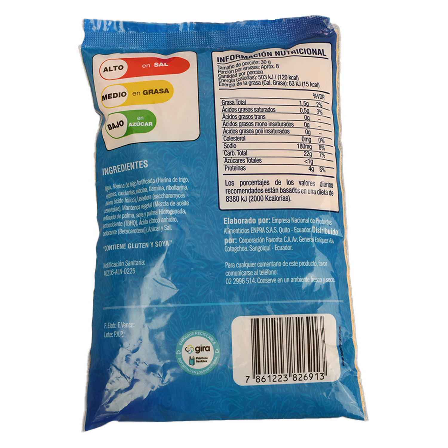 Apanadura Clásico EL ARTESANAL 250 G