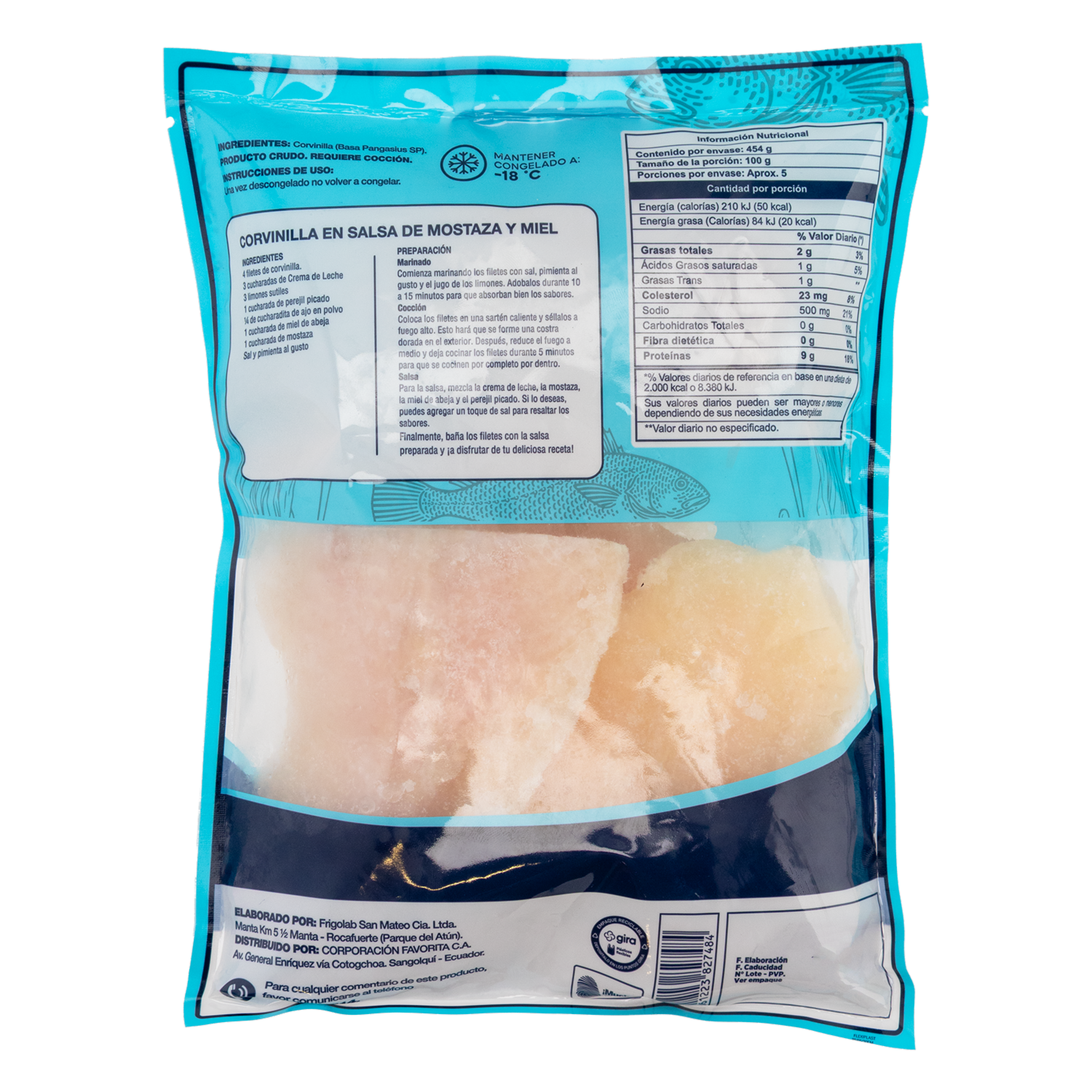 Pescado Corvinilla EL ARTESANAL 454 G