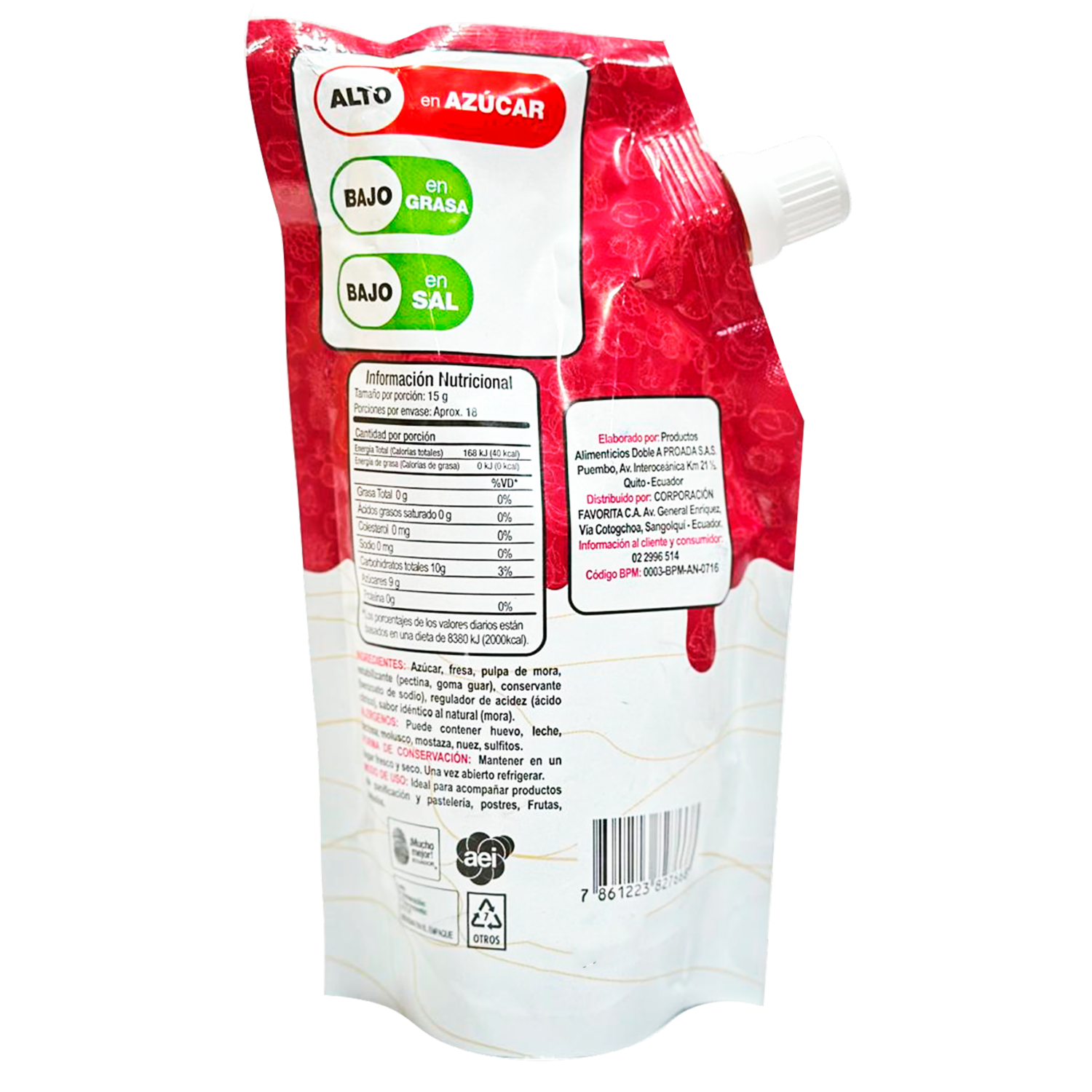 Mermelada Frutymora EL ARTESANAL 270 G
