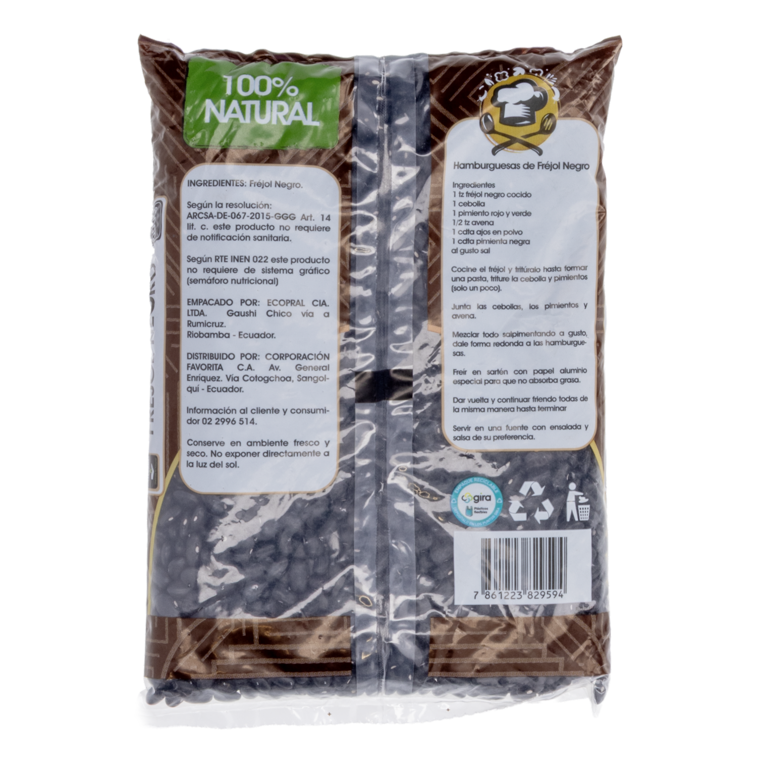 Fréjol Negro EL ARTESANAL 500 G