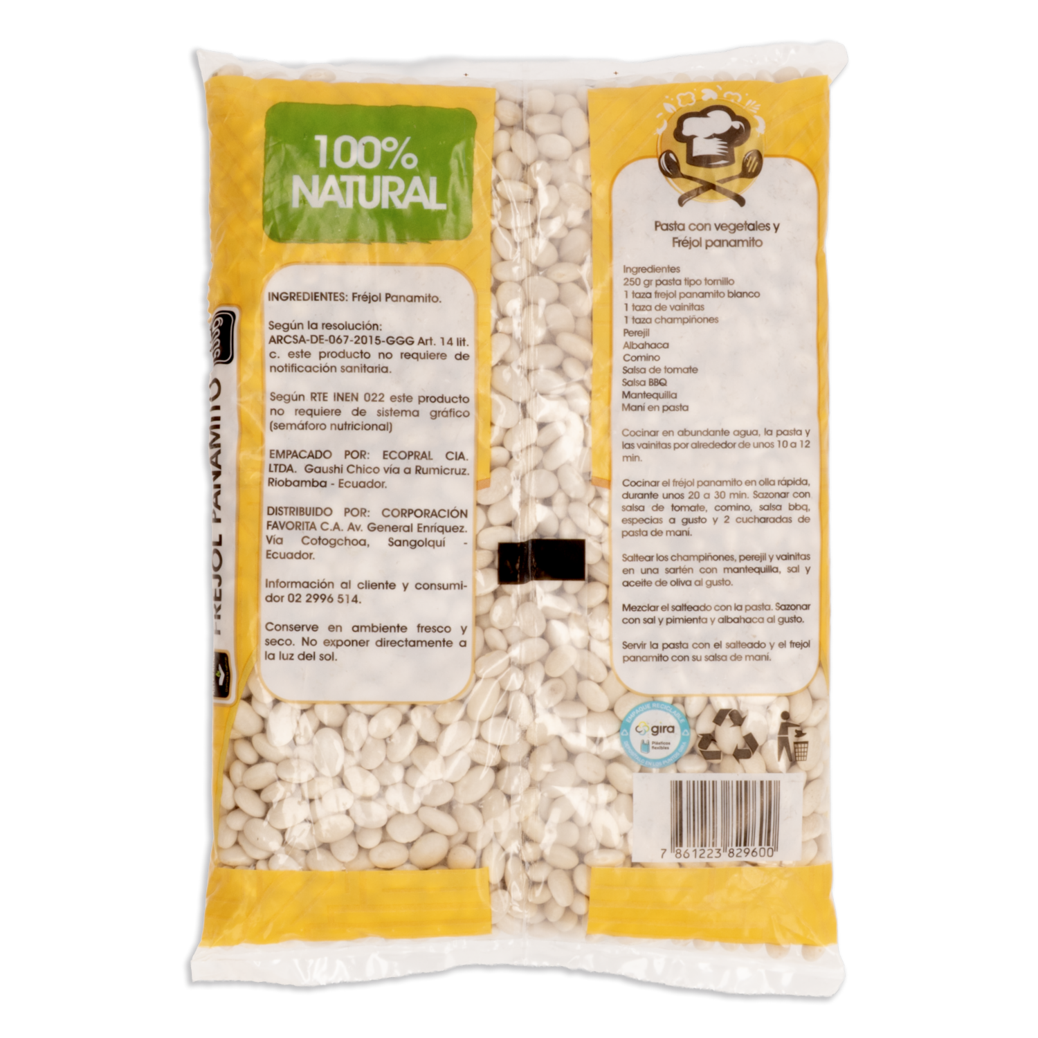 Frejol Panamito Enlatado EL ARTESANAL 500 G