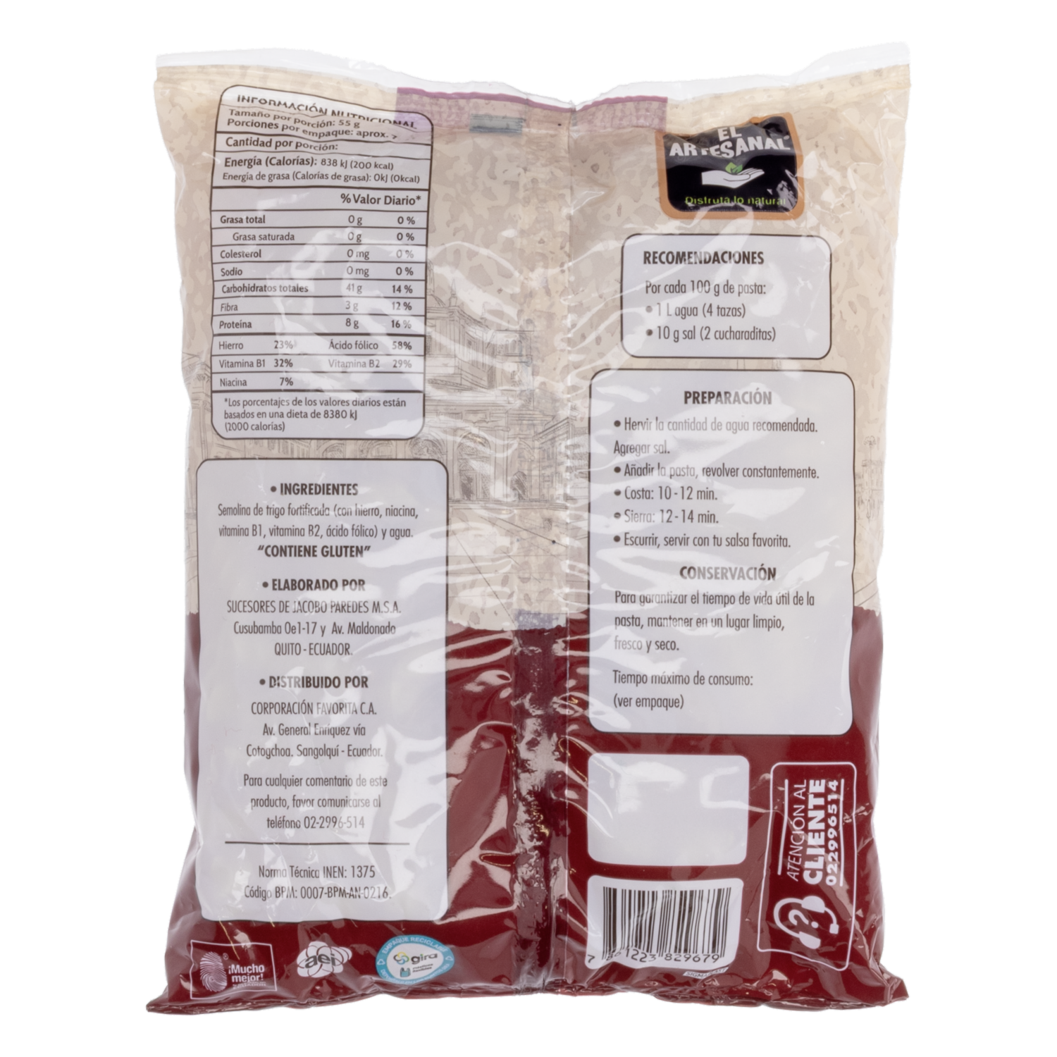 Fideo Broca EL ARTESANAL 400 G