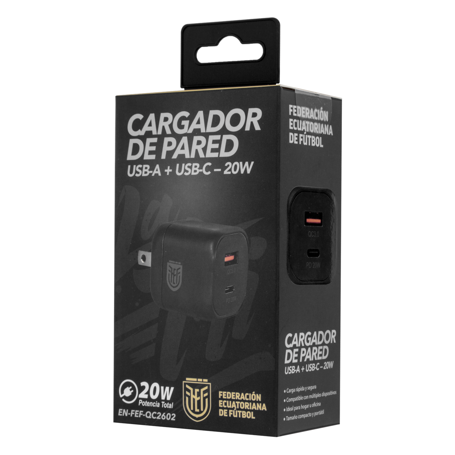 Cargador De Pared Usb A + Usb C FEF 20 W